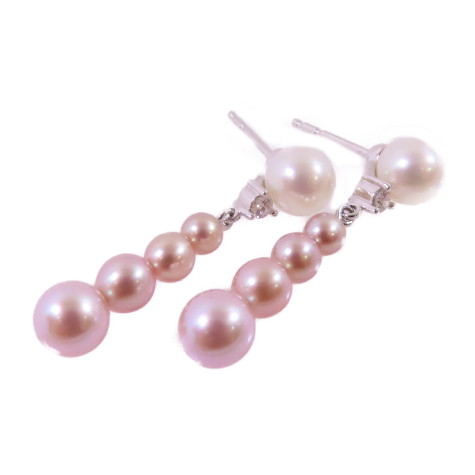 MIKIMOTO 925純銀/珍珠Pearl Earrings銀扣耳環