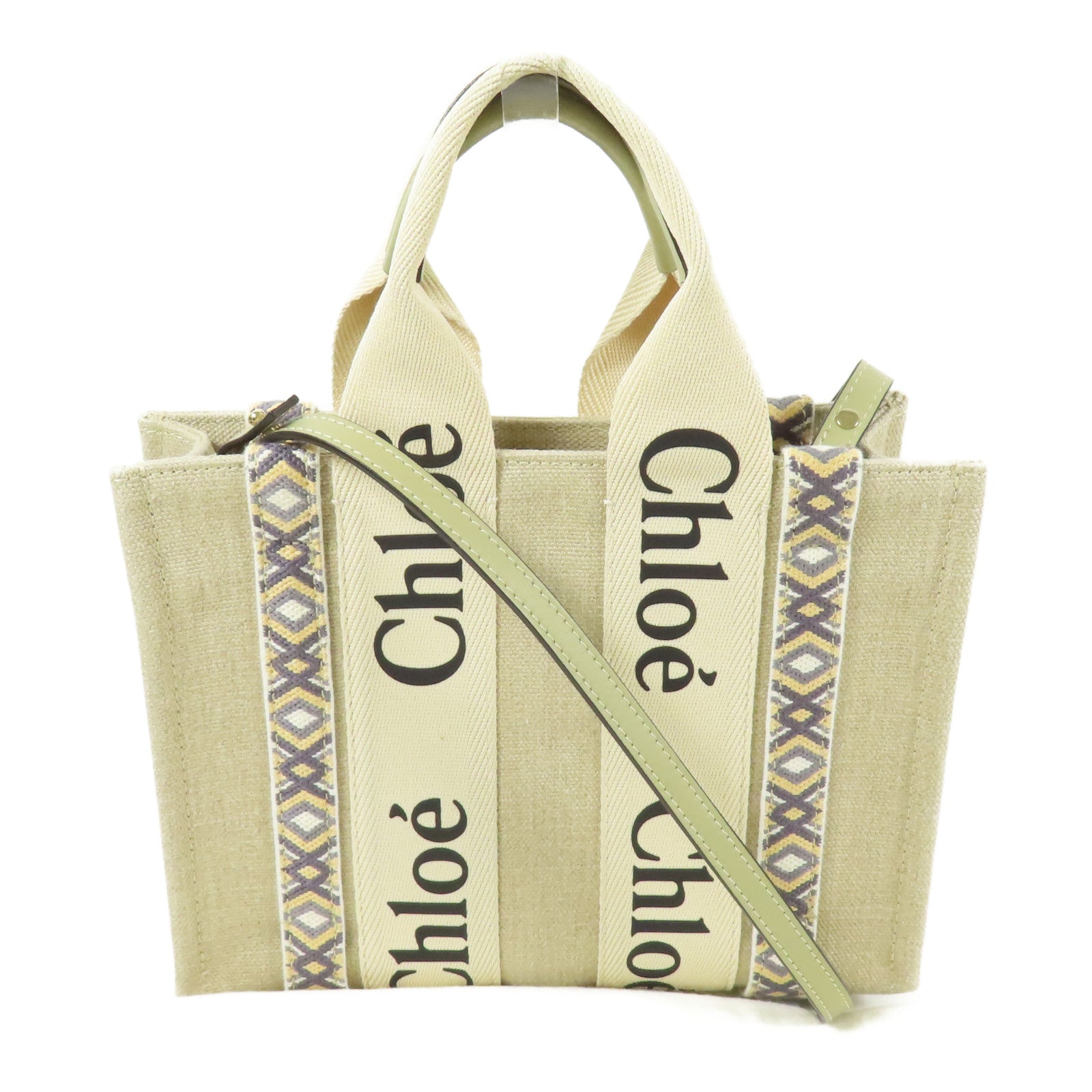 Chloe 帆布Woody Tote Small手挽肩背兩用袋