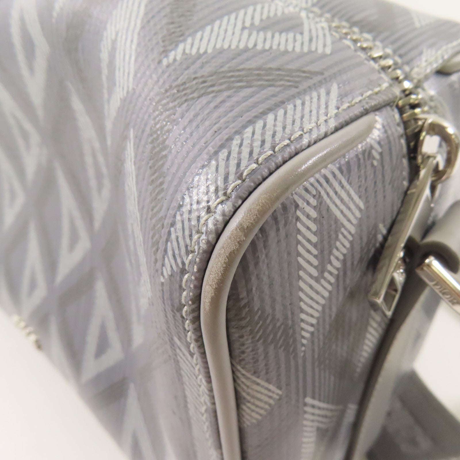 Dior 塗層帆布Shoulder Bag銀扣肩背袋
