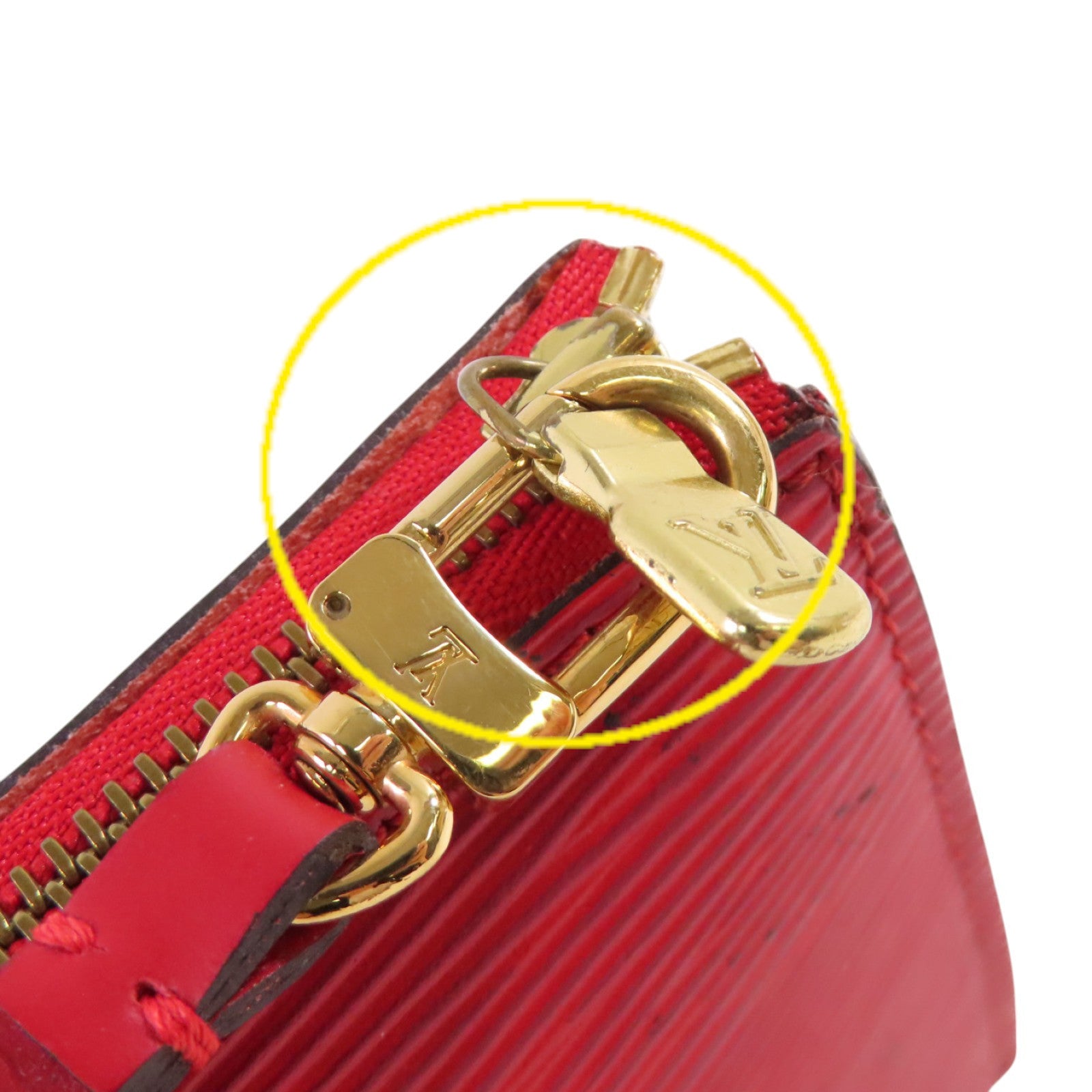 LOUIS VUITTON Epi Pochette Accessories Hand Bag金扣手挽袋