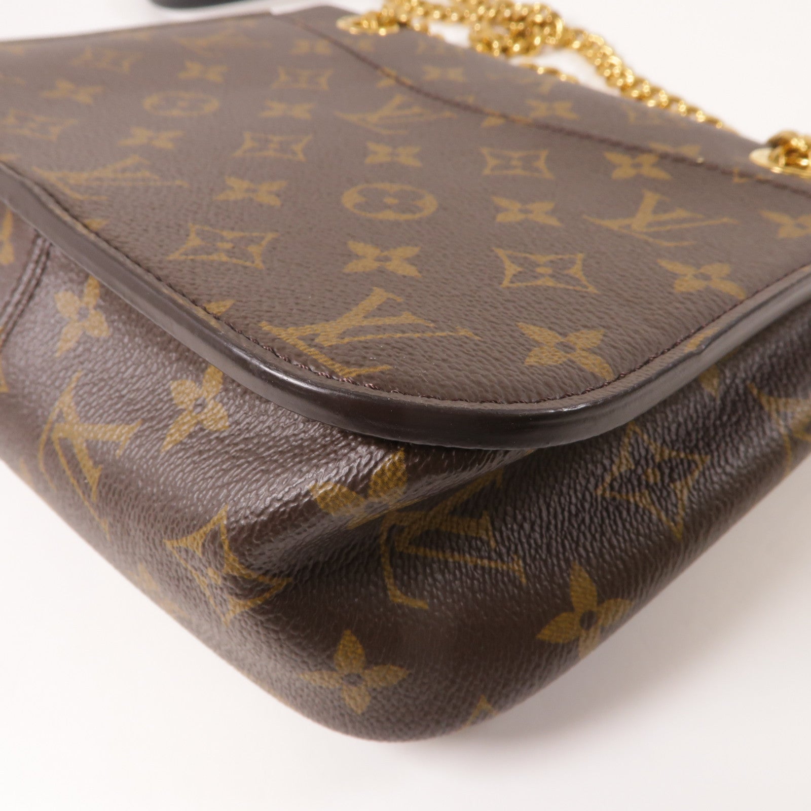 LOUIS VUITTON Monogram Passy金扣肩背袋棕色