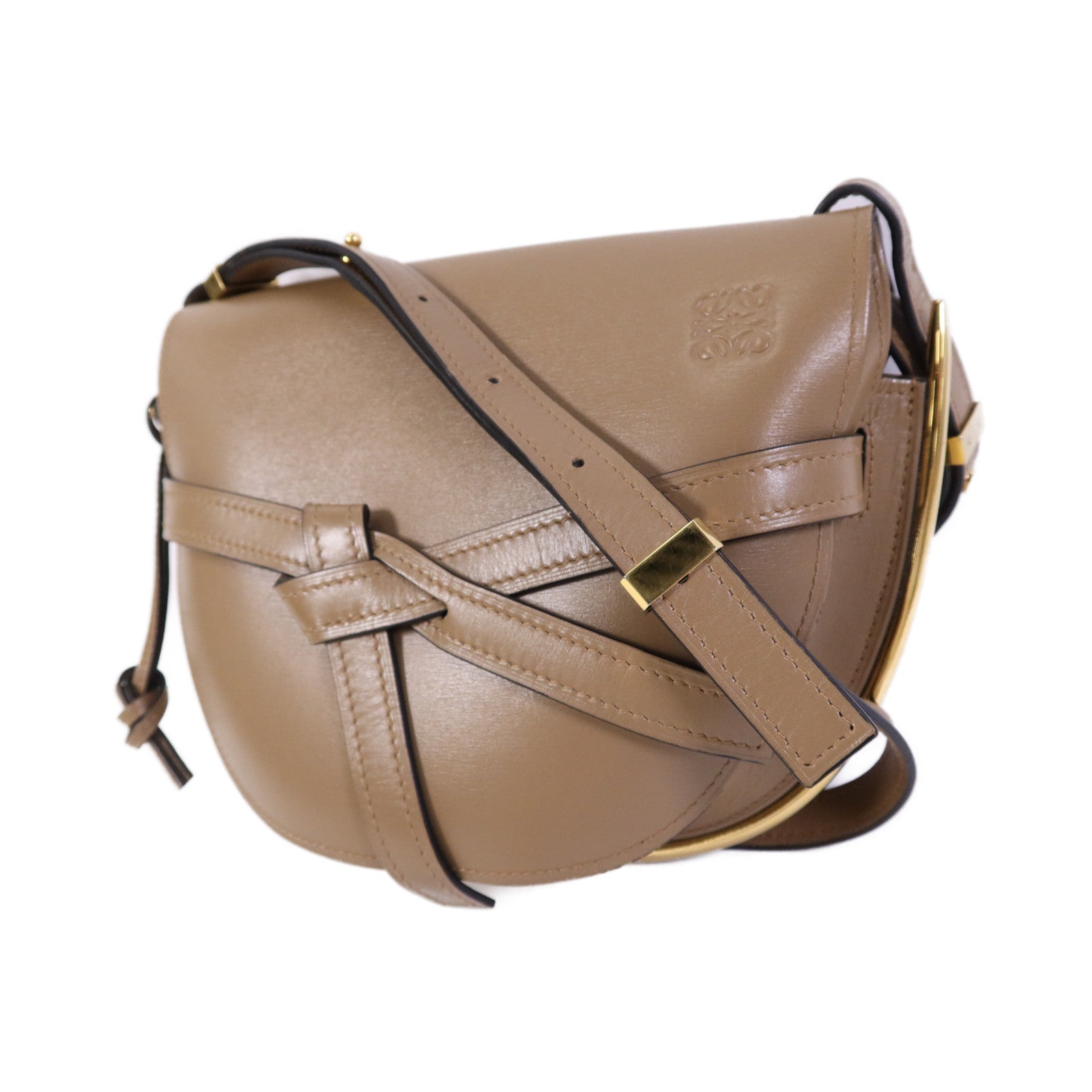 LOEWE 【激減優惠】牛皮皮革Gate金扣手挽袋