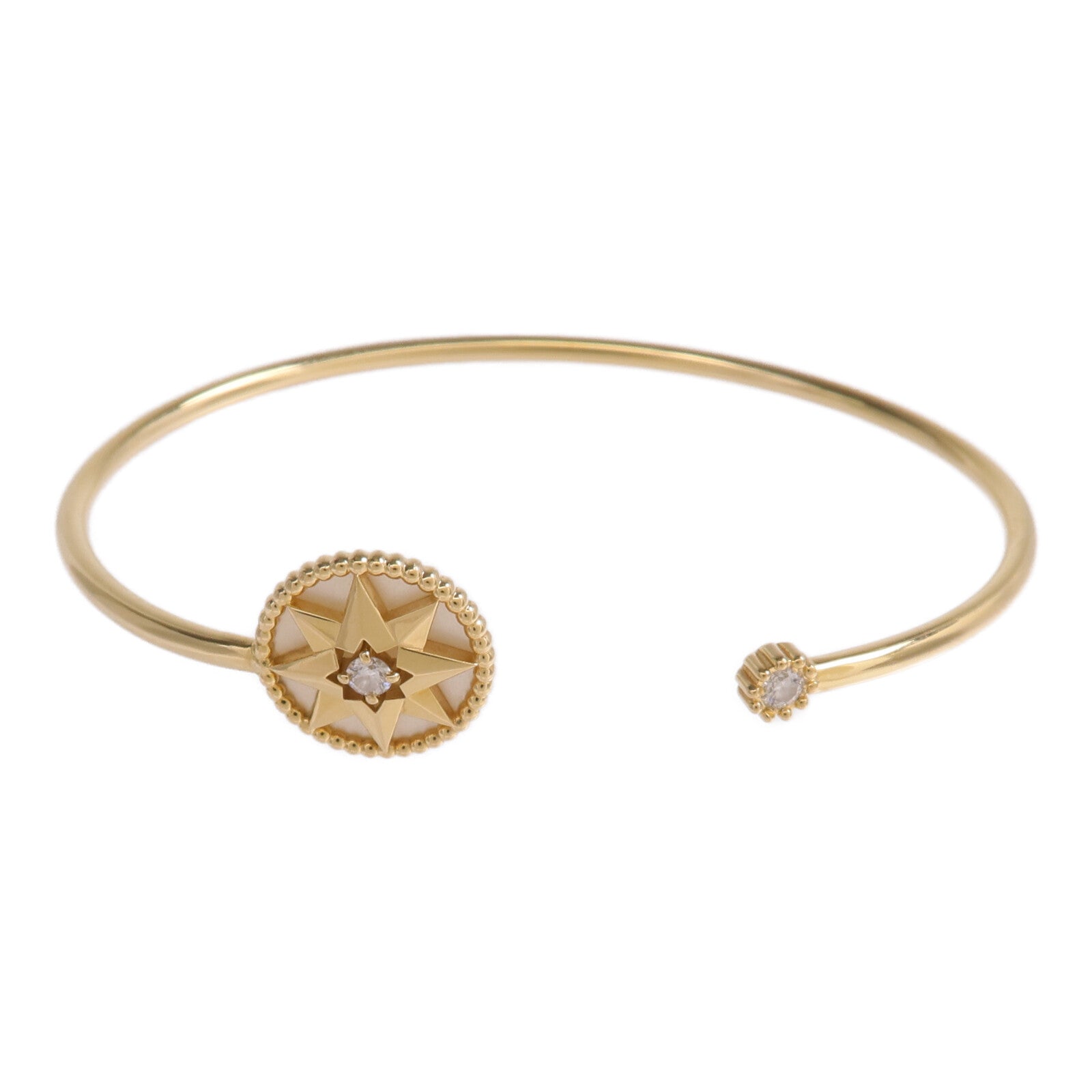 Dior 18K黃金Rose Des Vents Bracelet珍珠母貝/鑽石手鐲