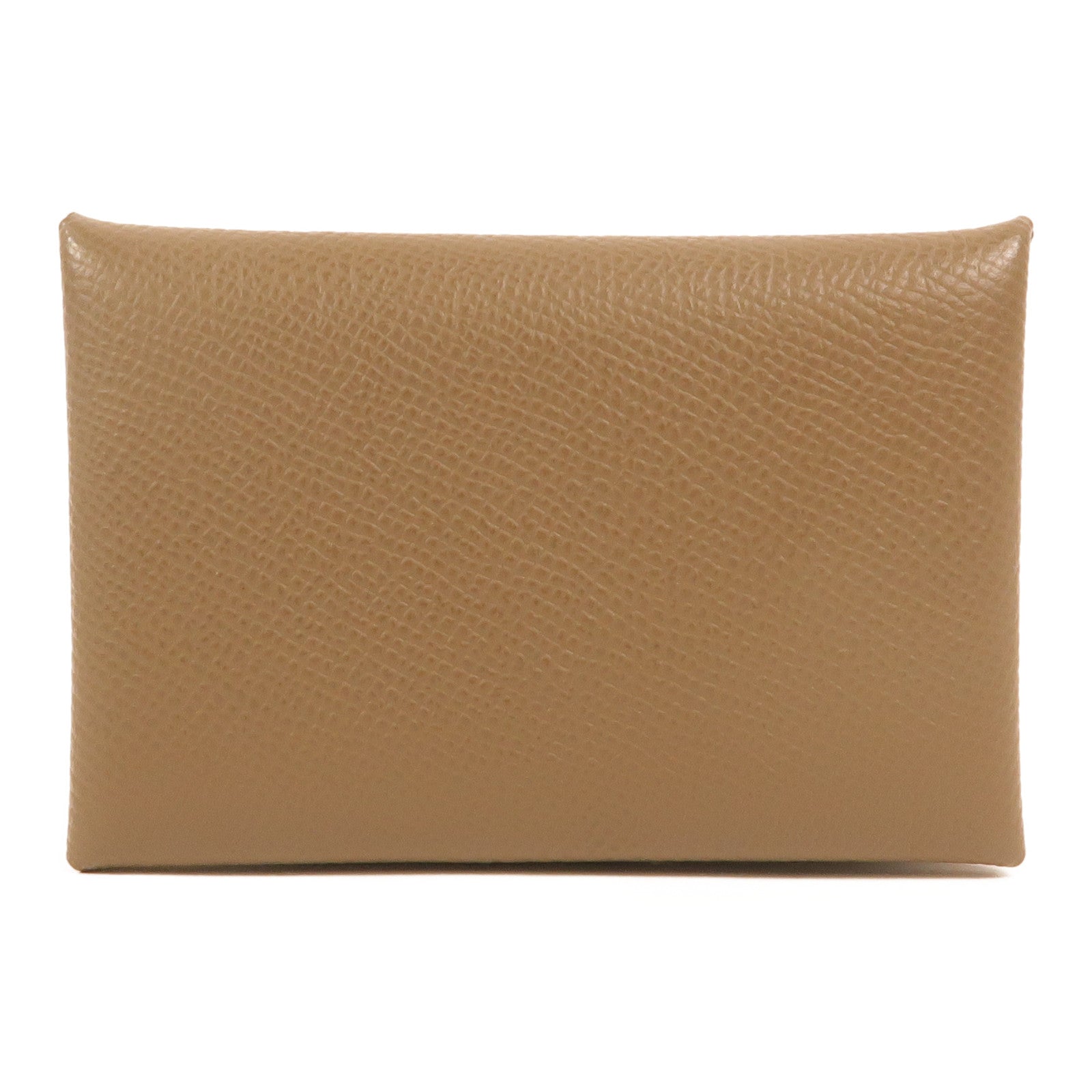 HERMES Epsom皮革Calvi卡片套Etoupe