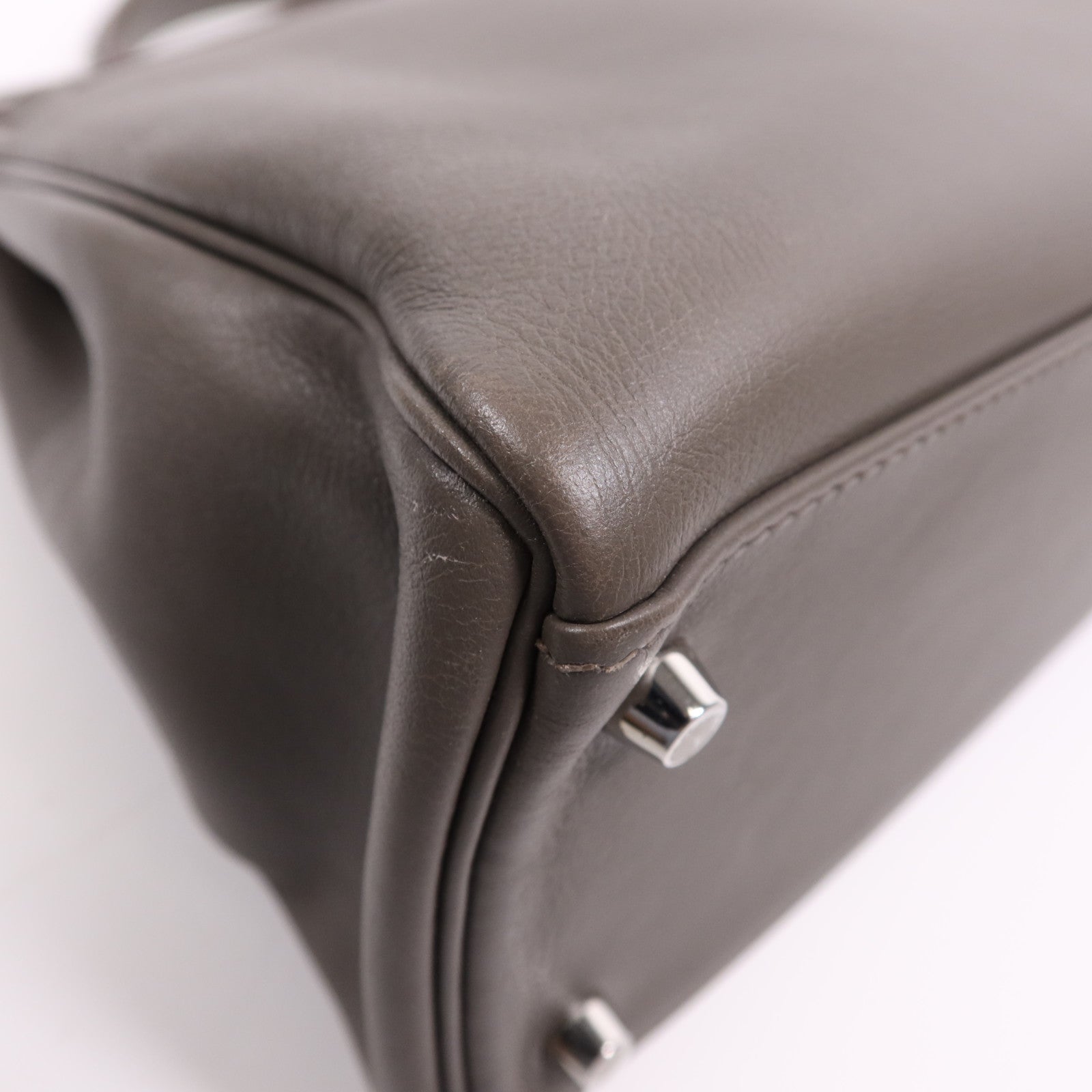 HERMES Evencolor皮革Kelly 32銀扣手挽肩背兩用袋Etain