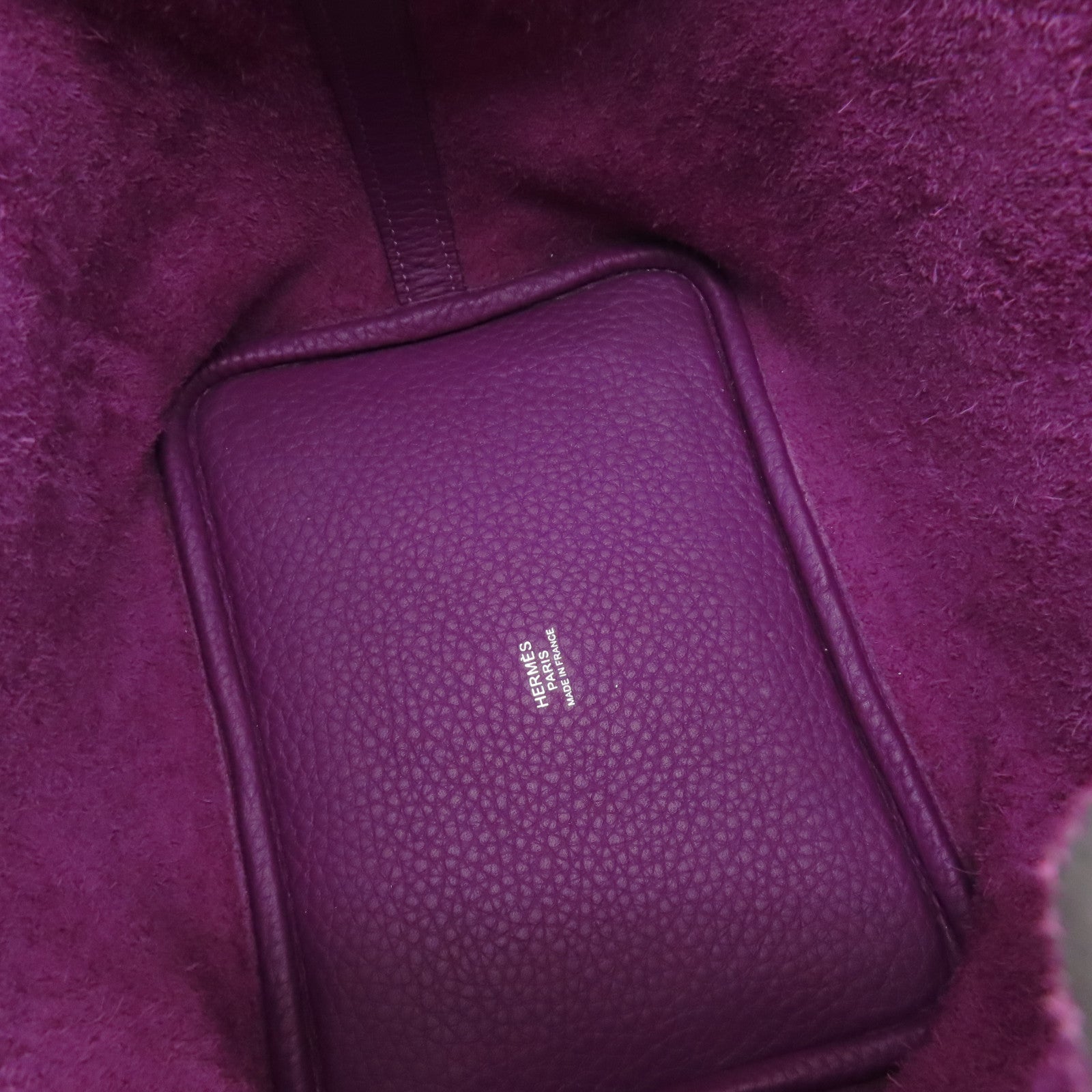 HERMES 【清倉大減價】Clemence Picotin PM銀扣手挽袋Anemone海葵紫色
