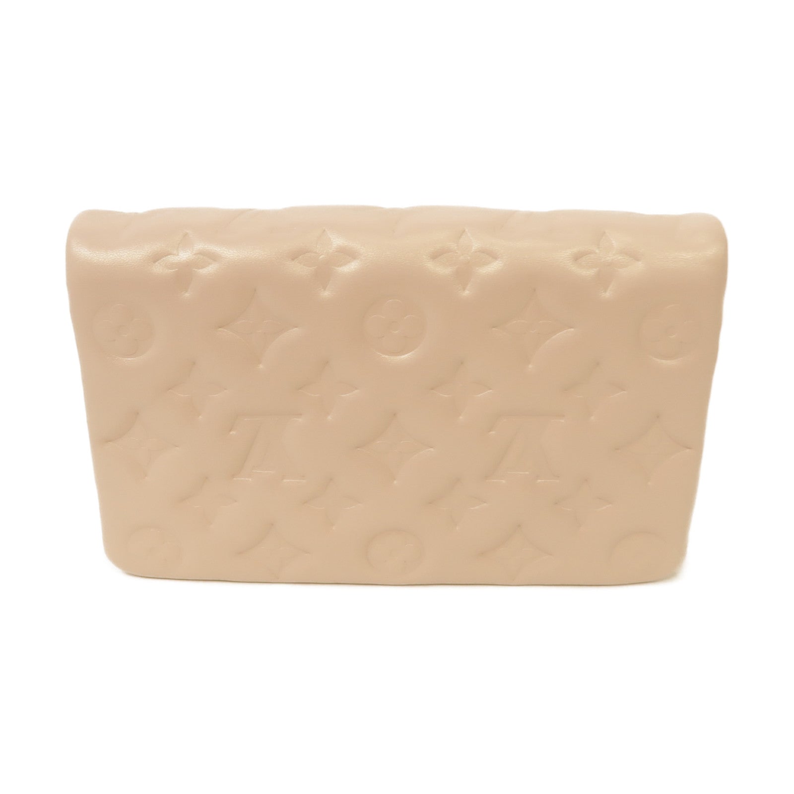 LOUIS VUITTON 【激減優惠】Monogram Embossed Fall In Love Pochette Coussin金扣鏈帶肩背袋粉紅色