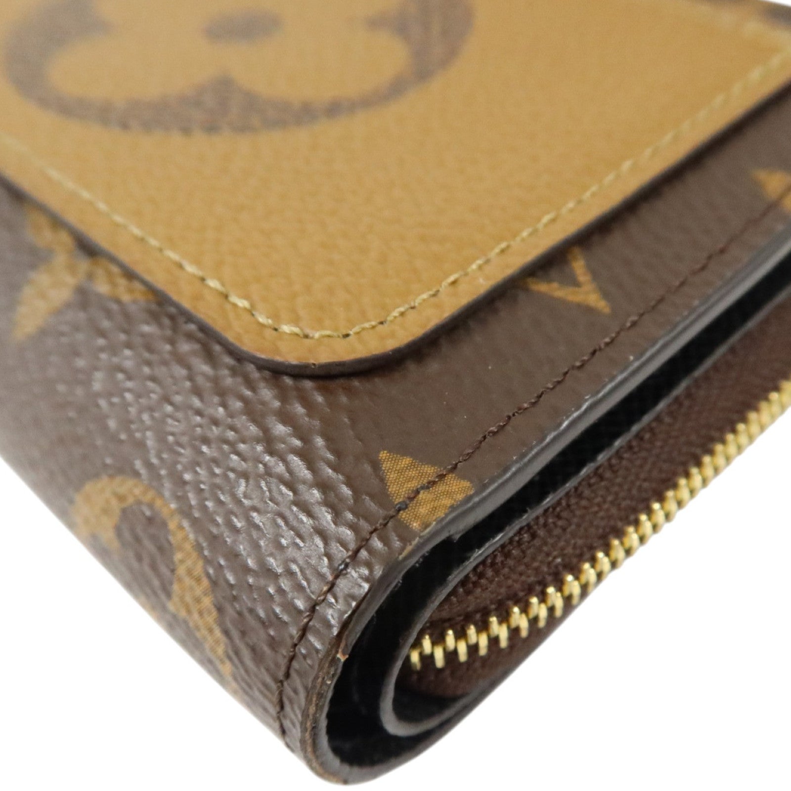 LOUIS VUITTON Monogram/Monogram Reverse Lou Wallet金扣錢包