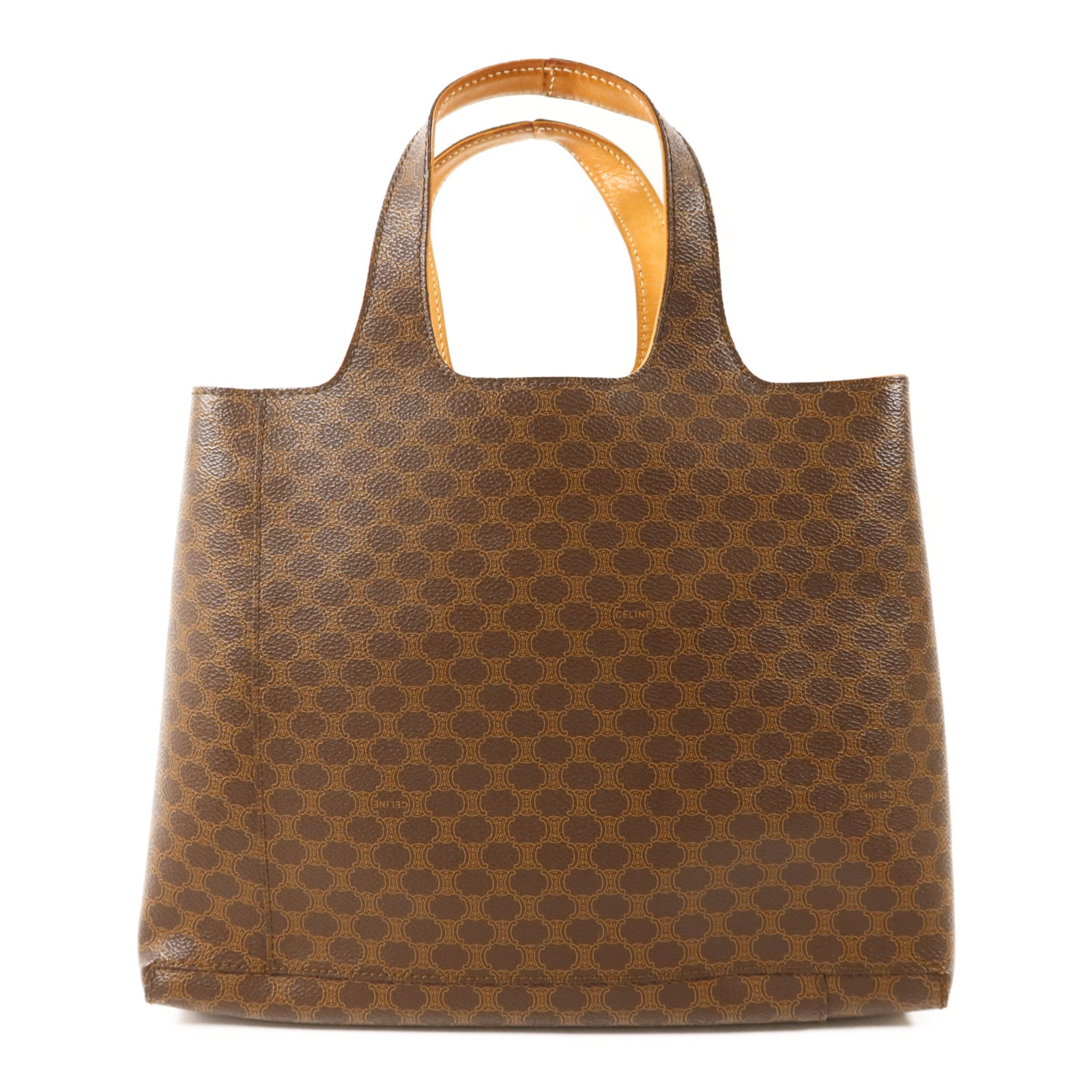 CELINE 塗層帆布Handbag金扣手挽袋
