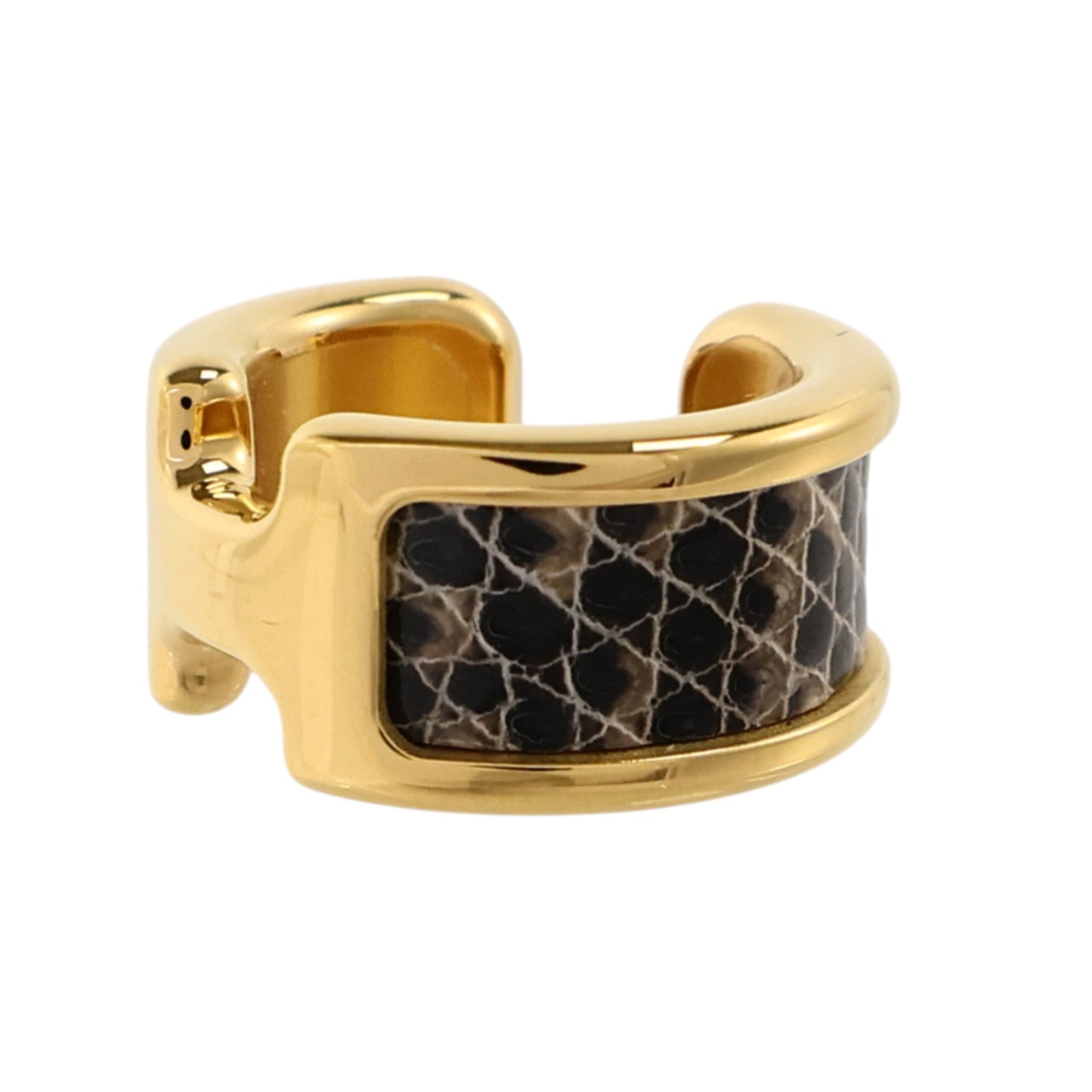 HERMES 蜥蜴皮革/金屬Olympe Ear Cuff耳夾Ombre