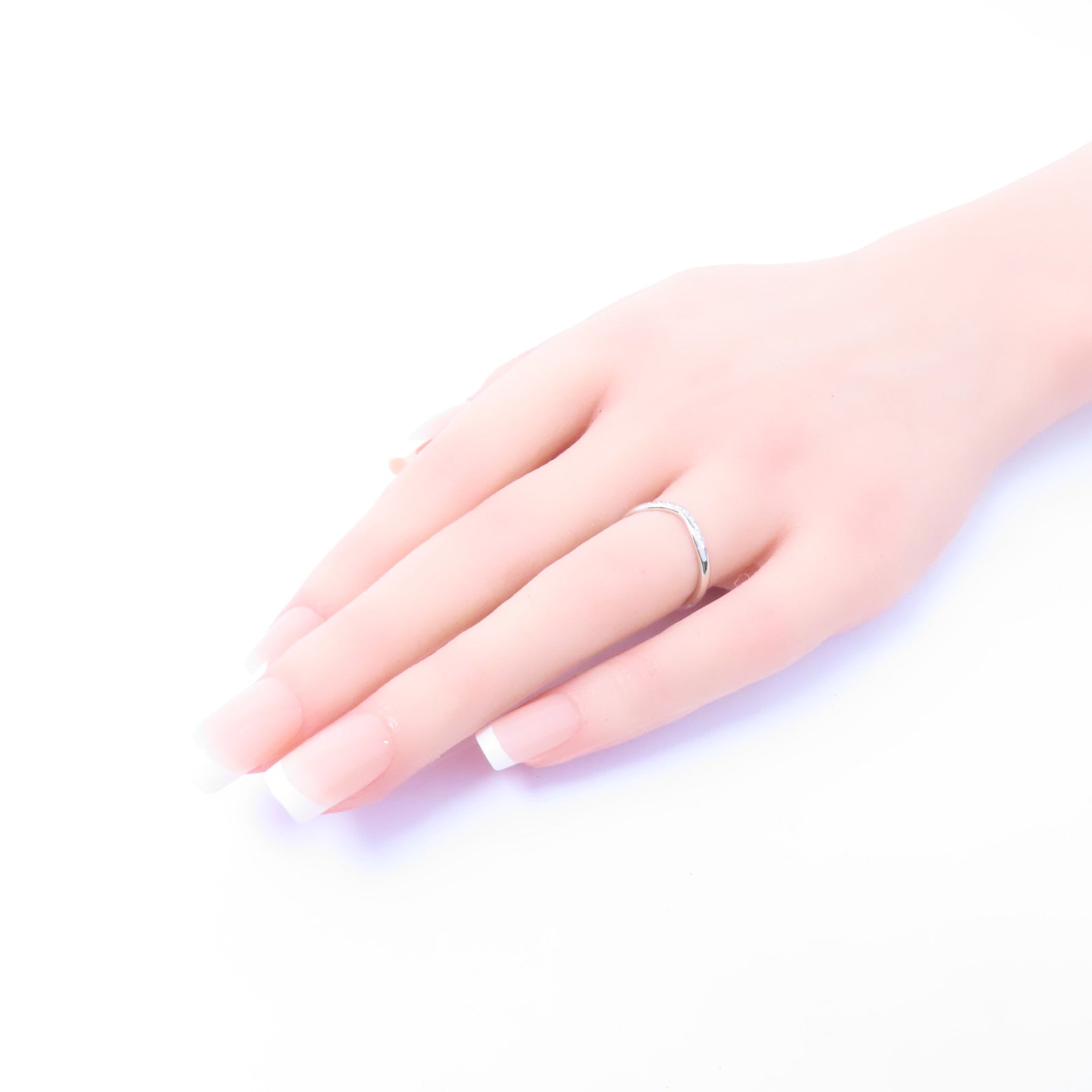 TIFFANY＆CO 【激減優惠】PT950鉑金Diamond Wedding Band Ring 0.06ct鑽石戒指US#5.25