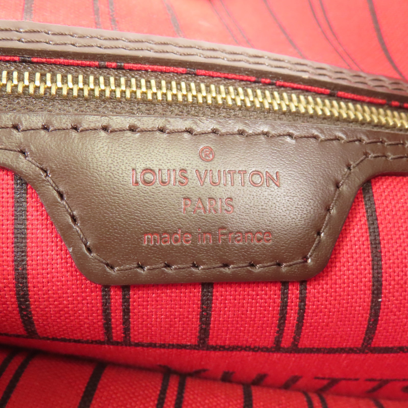 LOUIS VUITTON LV GHW Neverfull PM Tote Bag M40155 Damier Ebene Brown