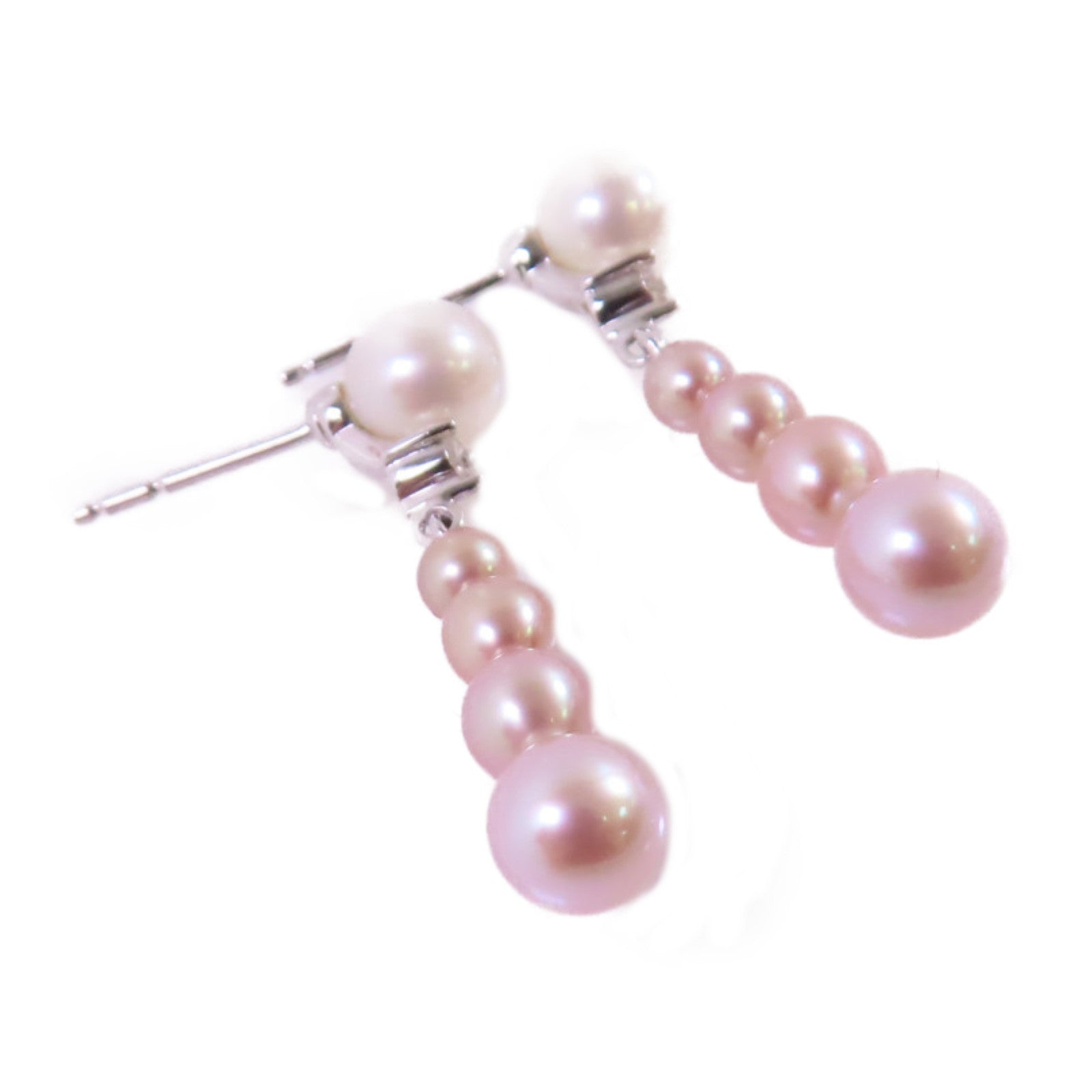 MIKIMOTO 925純銀/珍珠Pearl Earrings銀扣耳環