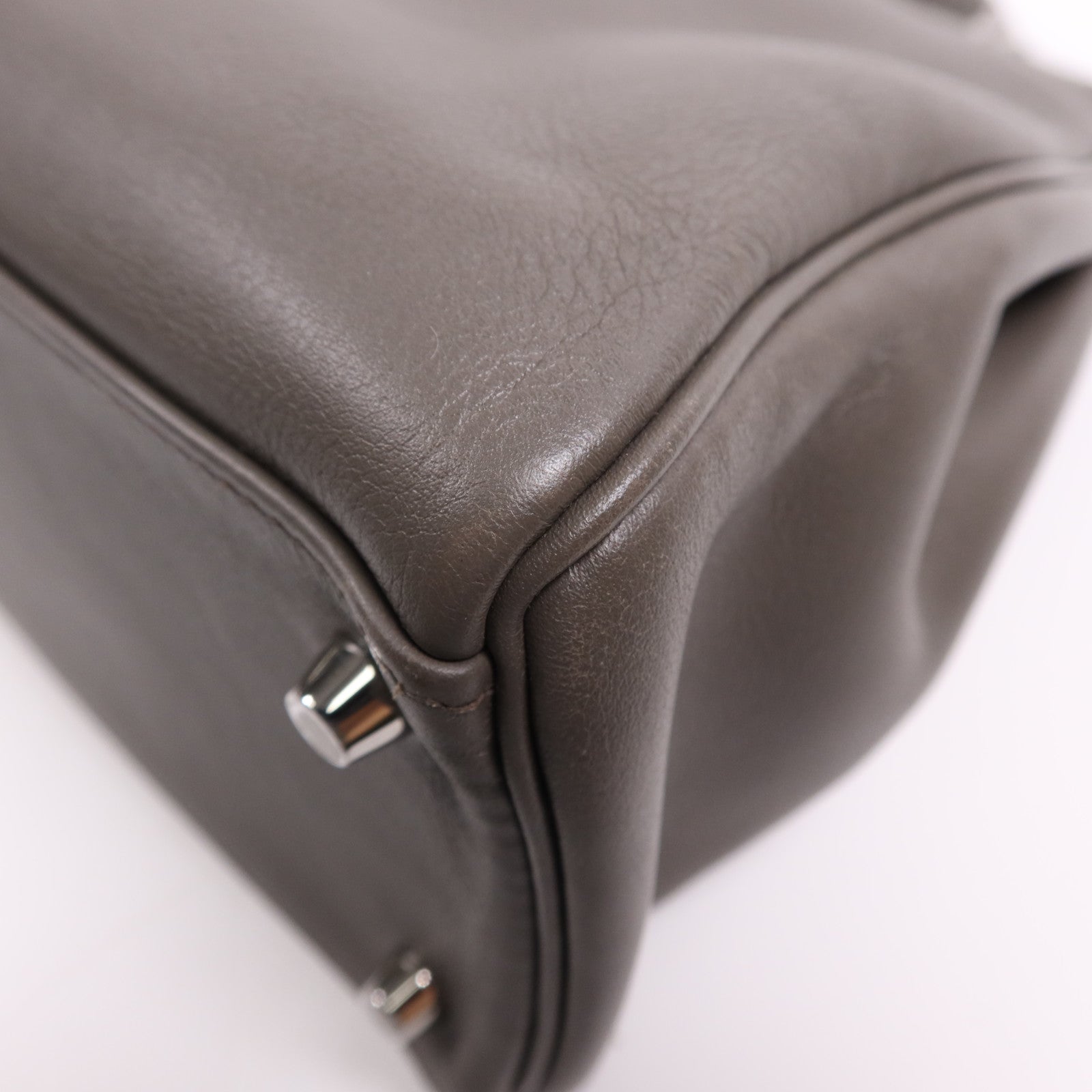 HERMES Evencolor皮革Kelly 32銀扣手挽肩背兩用袋Etain