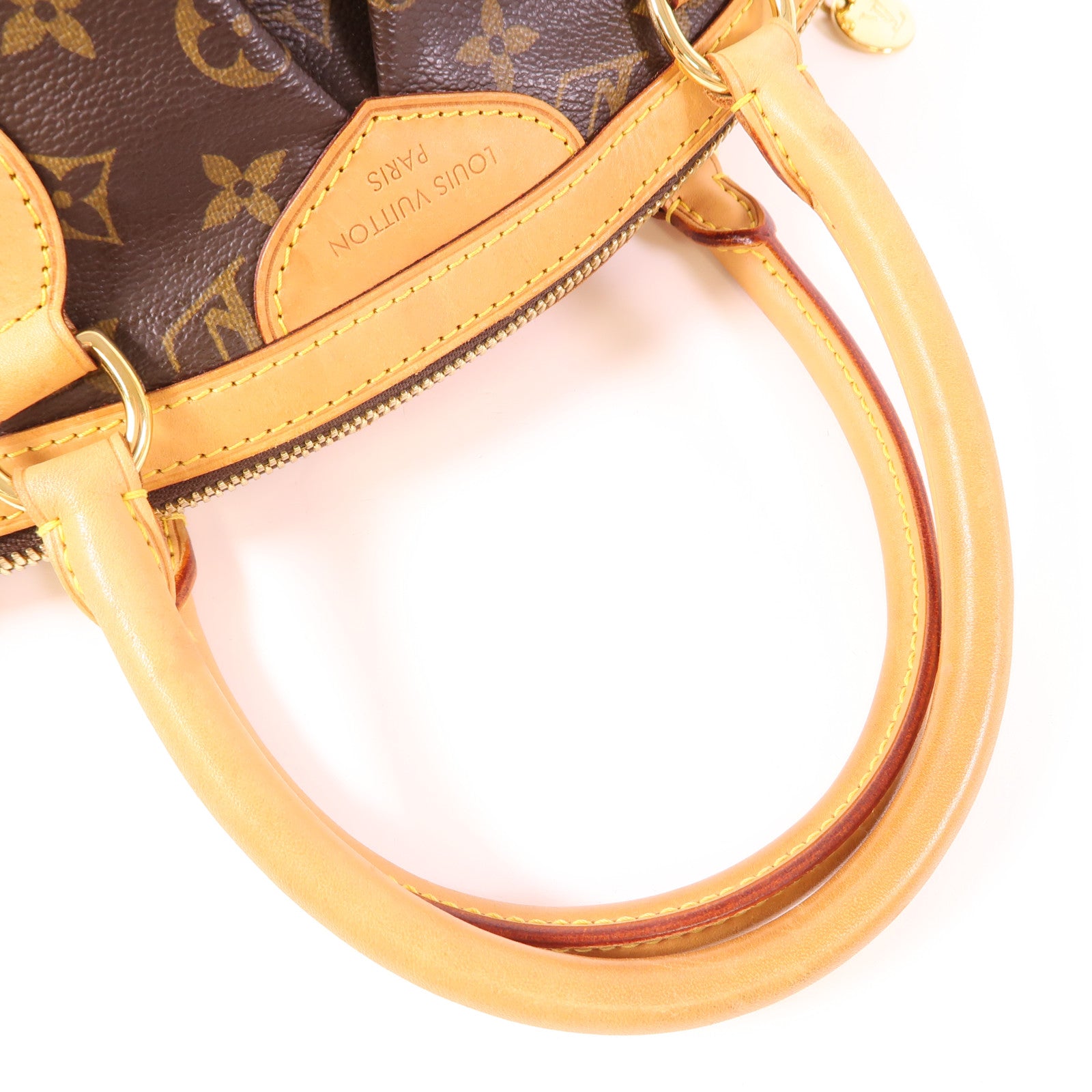 LOUIS VUITTON Monogram Tivoli PM金扣手挽袋