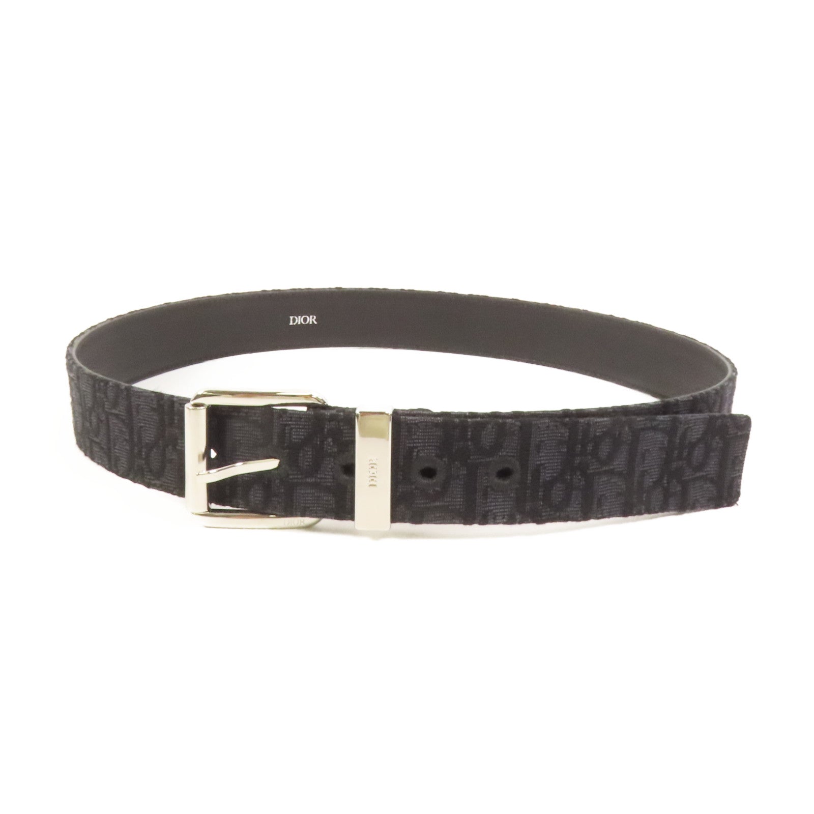 Dior 帆布Casual Melt 35MM DO JAC銀扣皮帶