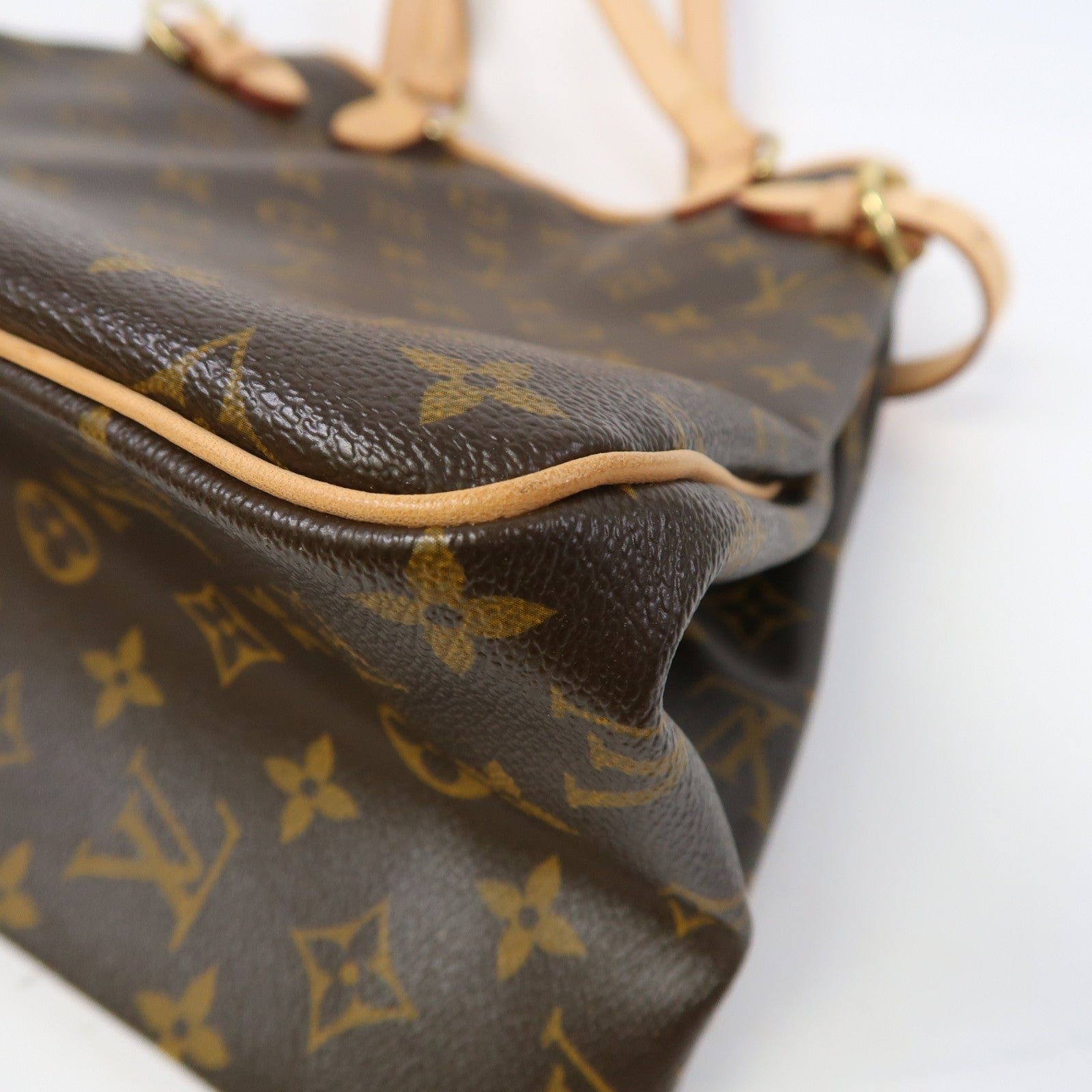 LOUIS VUITTON Monogram Batignolles金扣手挽袋啡色