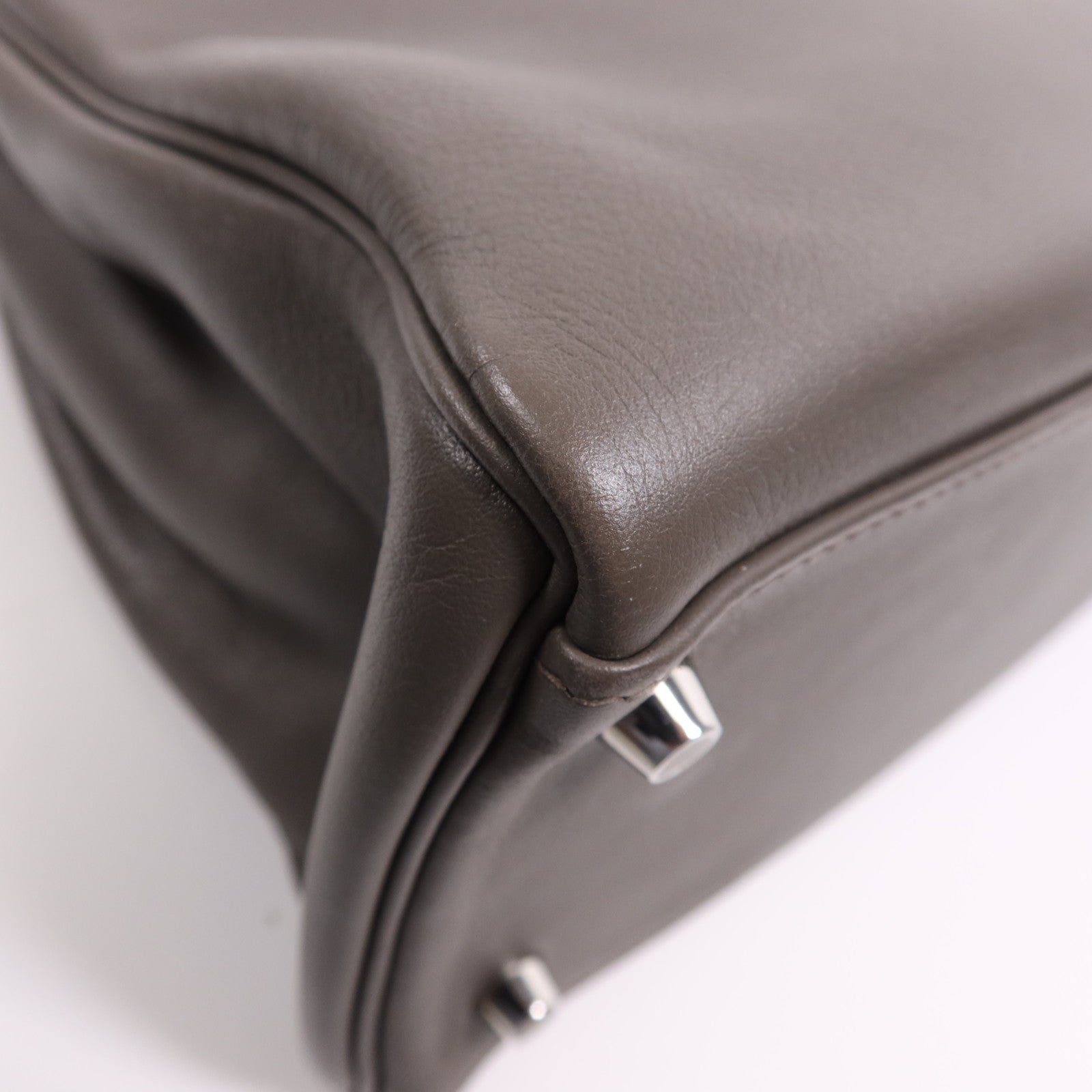 HERMES Evencolor皮革Kelly 32銀扣手挽肩背兩用袋Etain