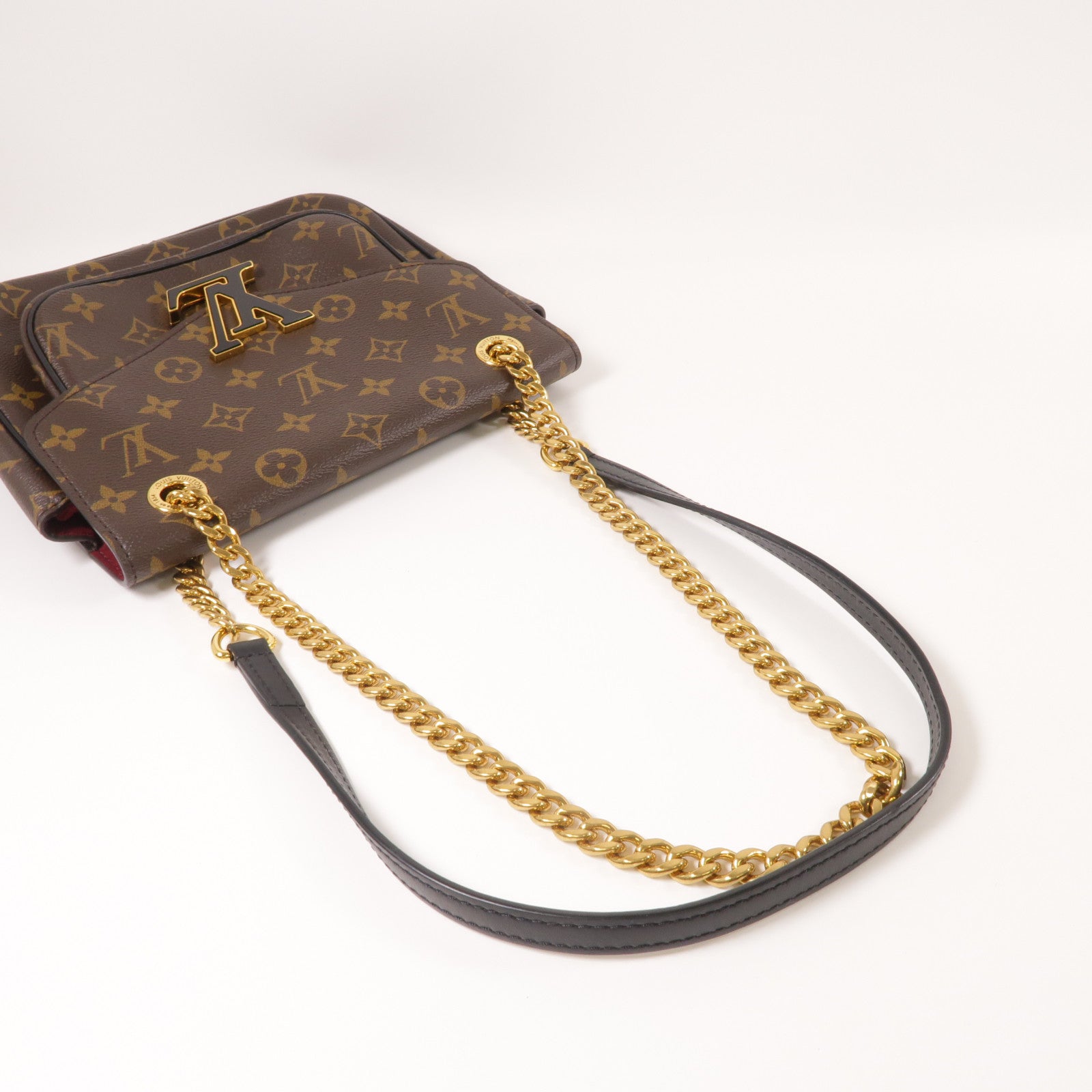 LOUIS VUITTON Monogram Passy金扣肩背袋棕色