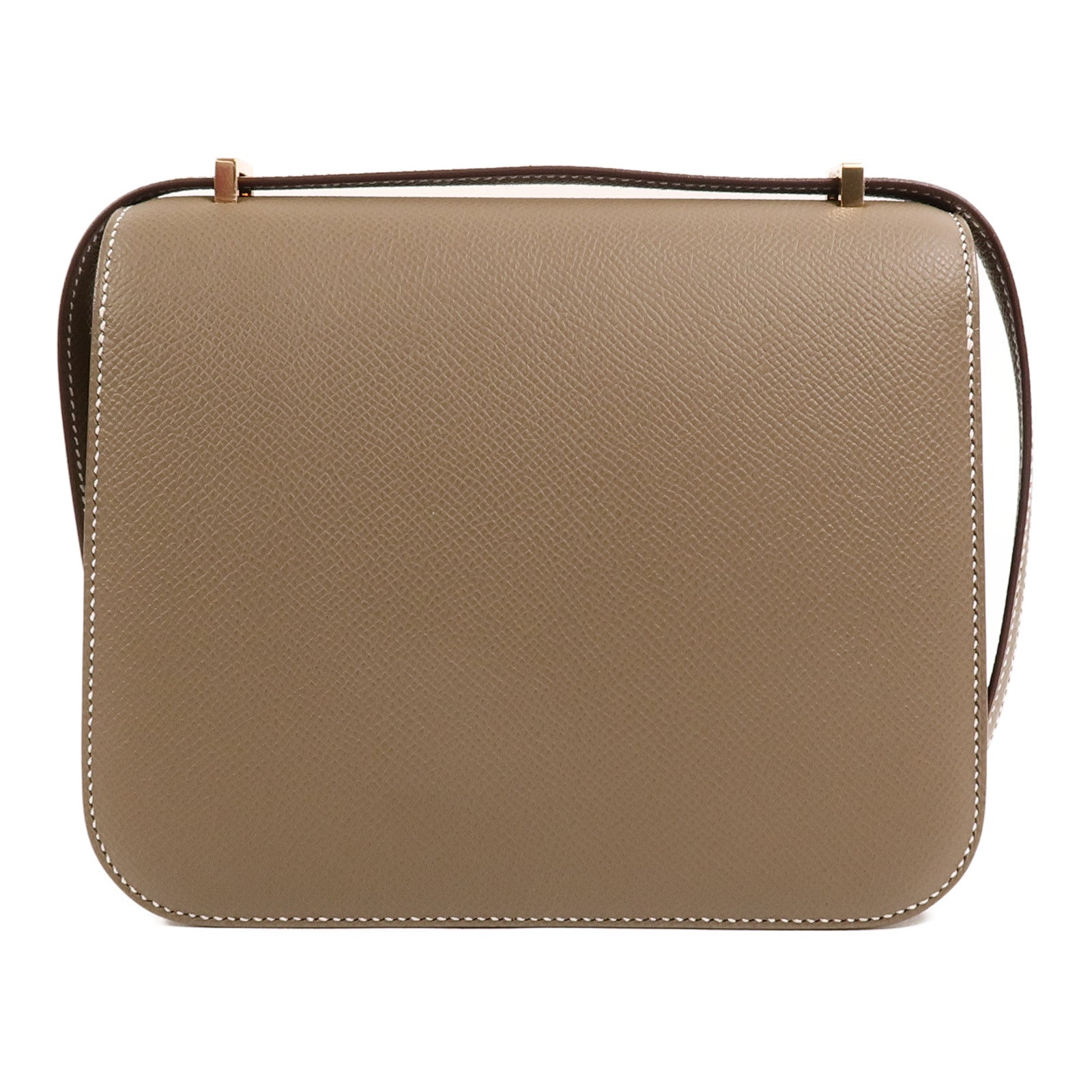 HERMES Epsom皮革Constance Mini肩背袋Etoupe