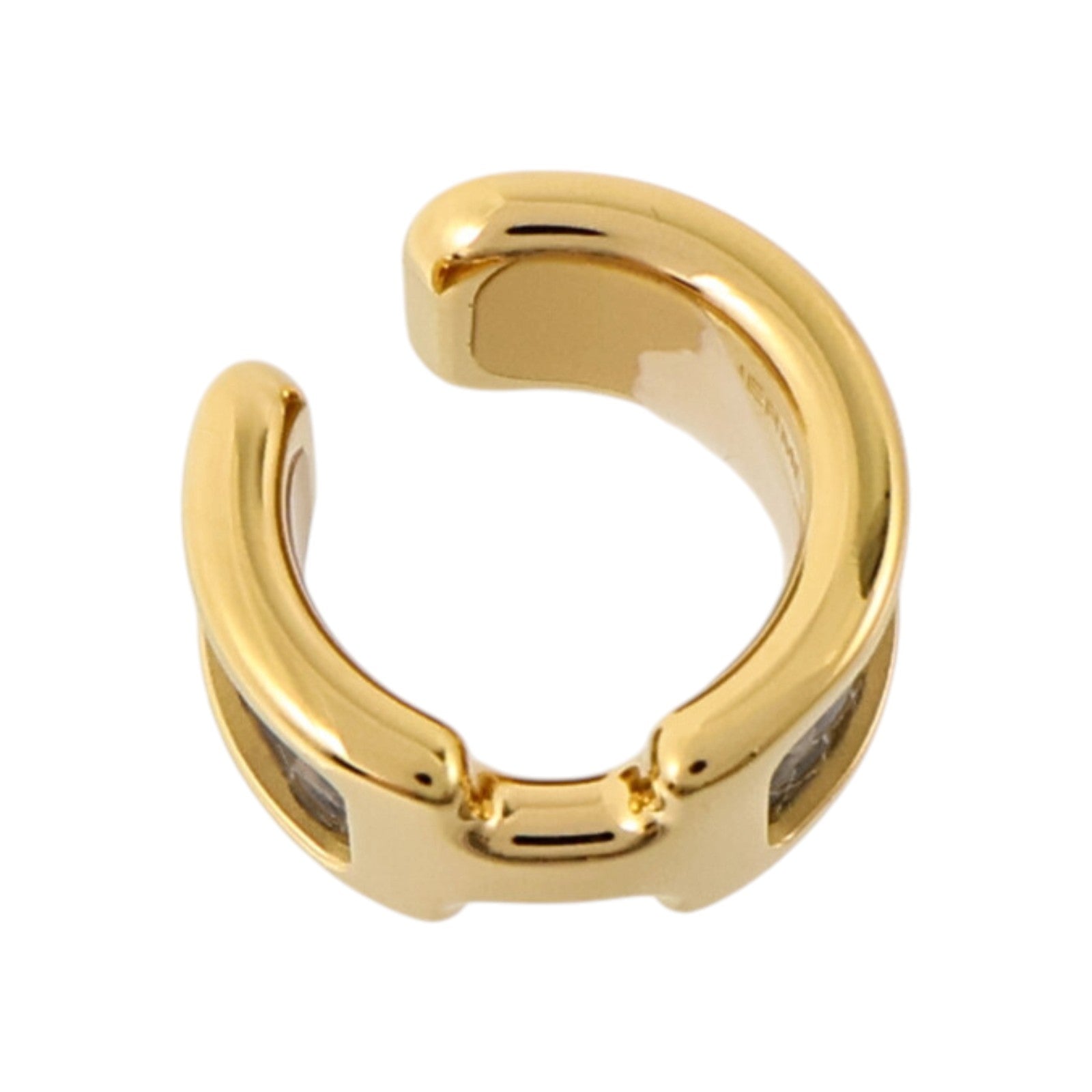 HERMES 蜥蜴皮革/金屬Olympe Ear Cuff耳夾Ombre