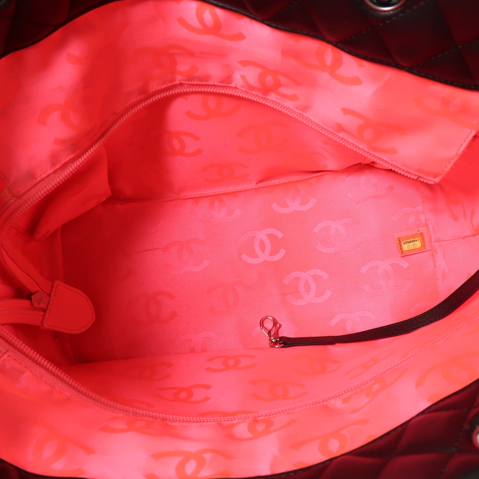 CHANEL 牛皮皮革Cambon Tote Bag銀扣肩背袋黑色
