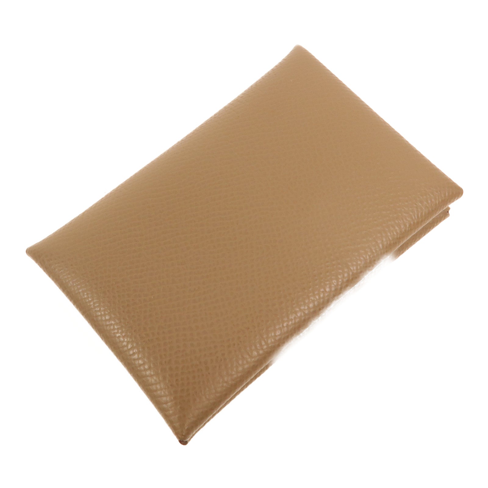 HERMES Epsom皮革Calvi卡片套Etoupe