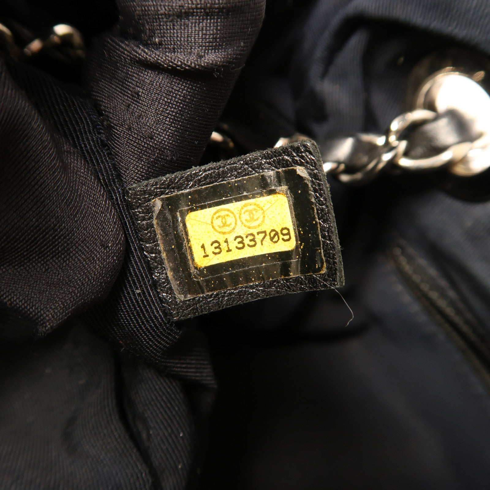 CHANEL 羊皮皮革Chain Shoulder Bag銀扣鏈帶肩背袋