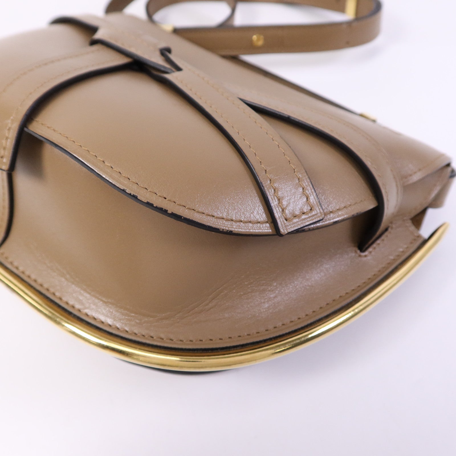 LOEWE 【激減優惠】牛皮皮革Gate金扣手挽袋