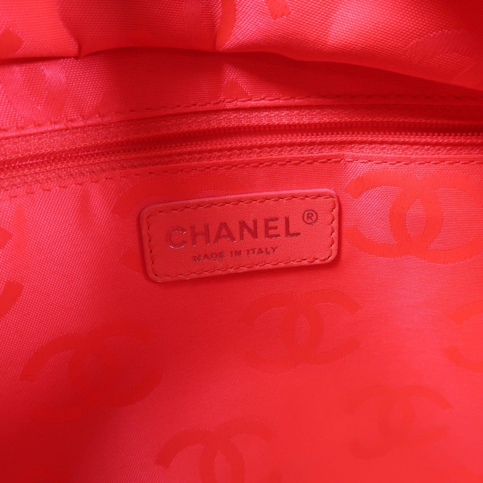 CHANEL 牛皮皮革Cambon Tote Bag銀扣肩背袋黑色