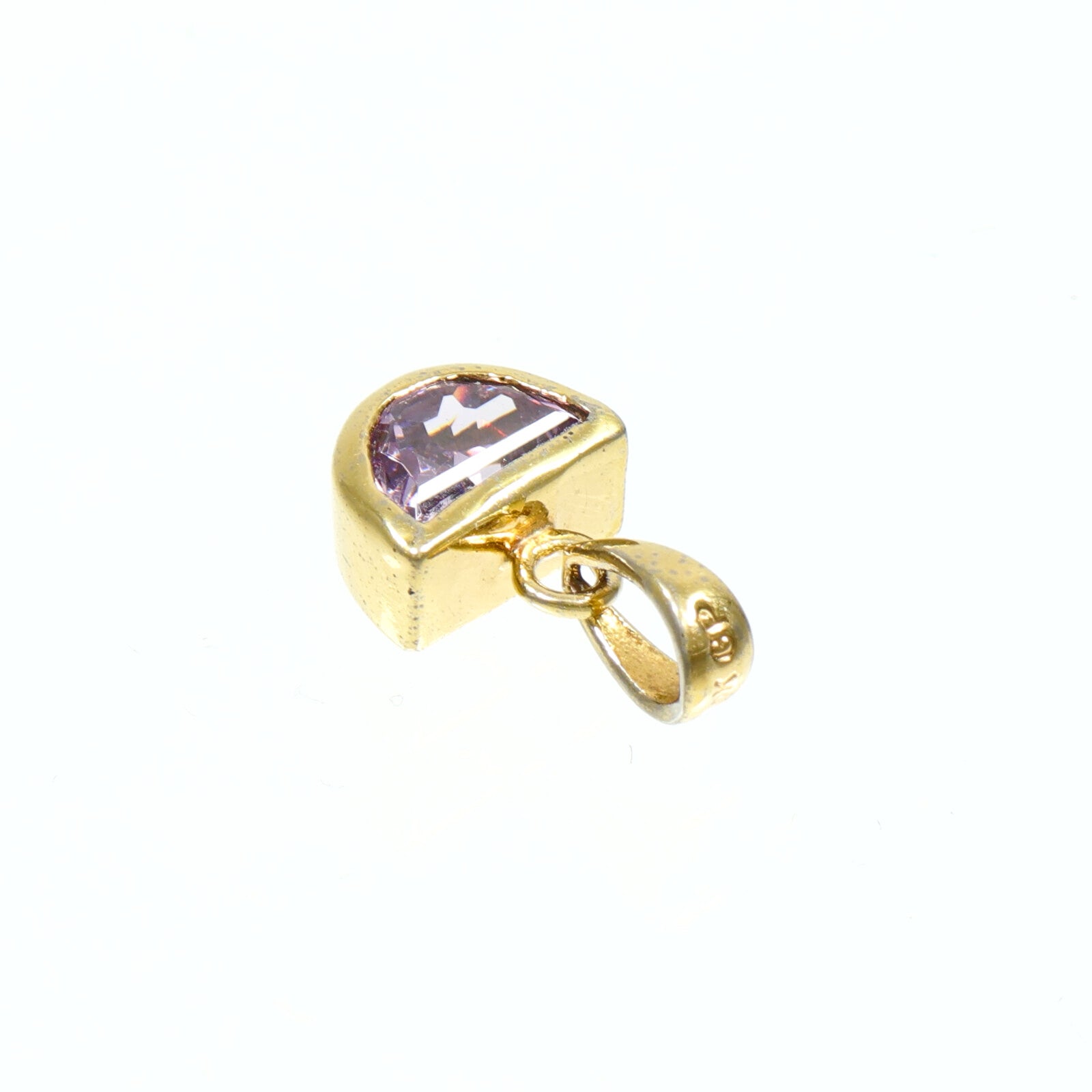 JEWELRY 18K黃金Amethyst Pendant Top紫水晶吊墜