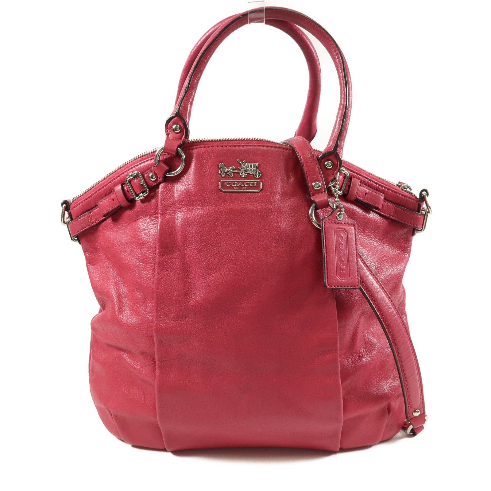 COACH 牛皮皮革2 Way Shoulder手挽肩背兩用袋