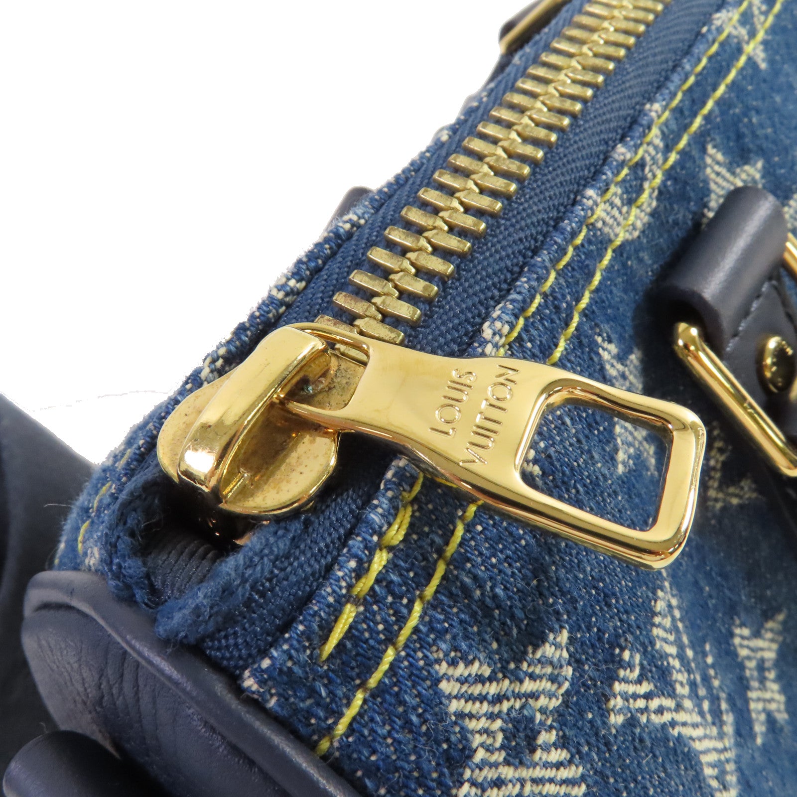 LOUIS VUITTON Monogram Denim Nigo Keepall XS Bag金扣手挽肩背兩用袋藍色