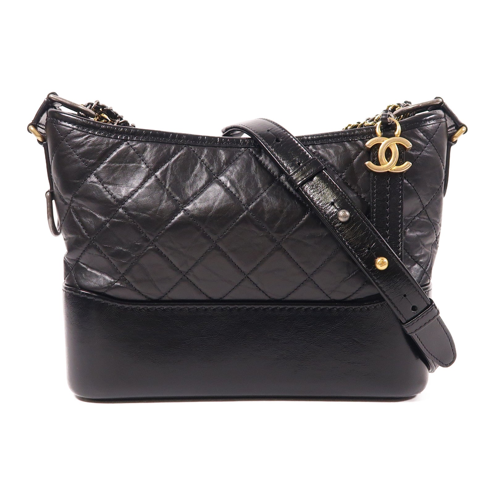 CHANEL 牛皮皮革Gabrielle鏈帶肩背袋