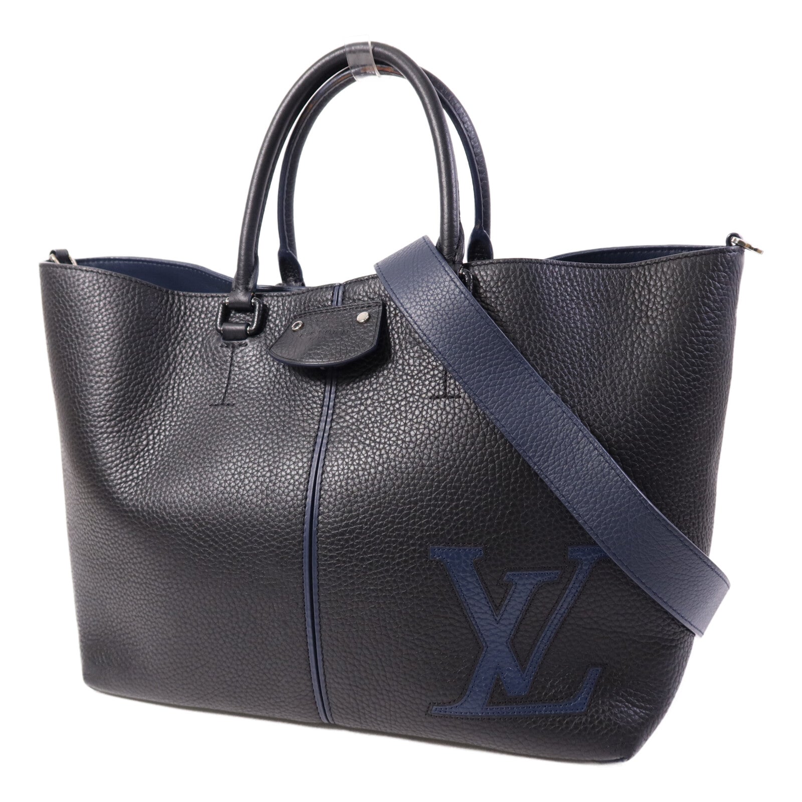 LOUIS VUITTON Taurillon Pernelle銀扣手挽肩背兩用袋