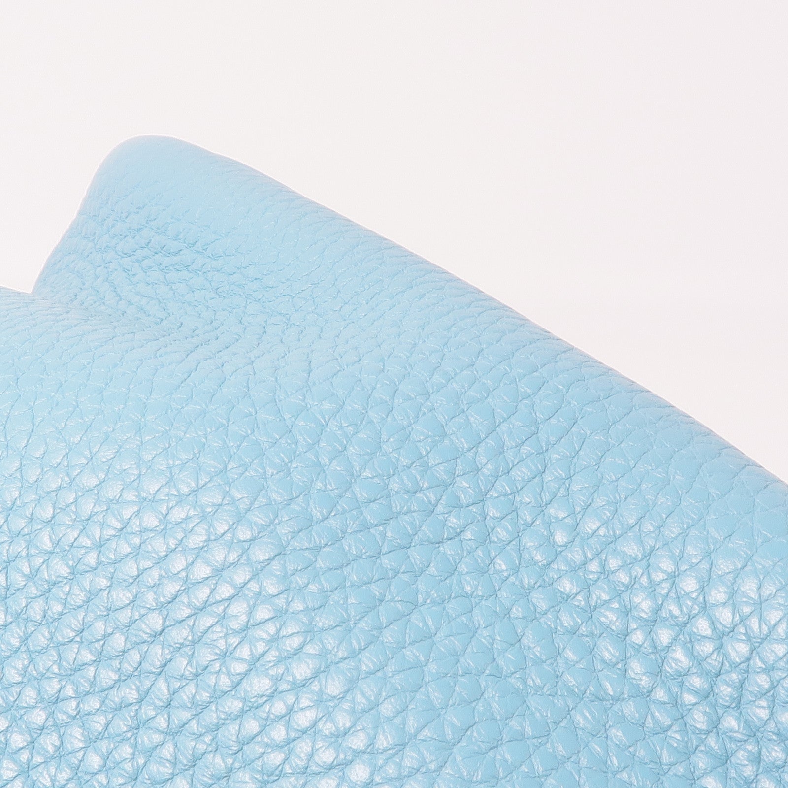 HERMES Clemence皮革Picotin MM銀扣手挽袋Bleu Atoll