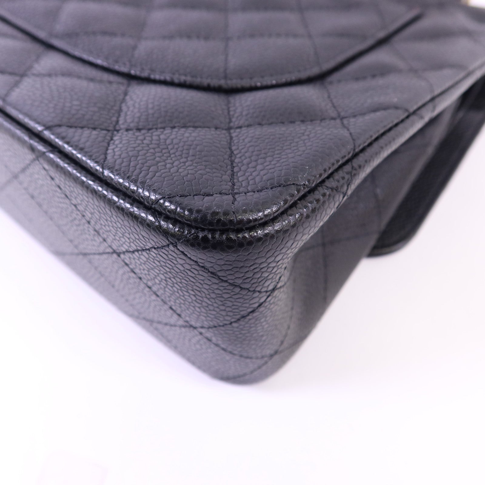 CHANEL 牛皮皮革Large Classic金扣鏈帶肩背袋