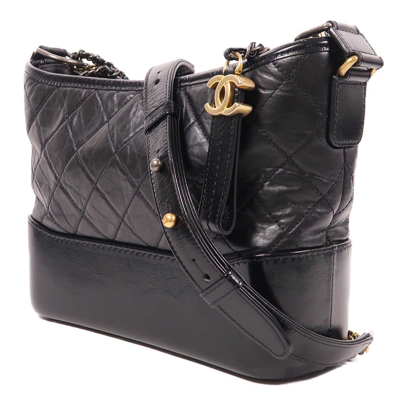 CHANEL 牛皮皮革Gabrielle鏈帶肩背袋