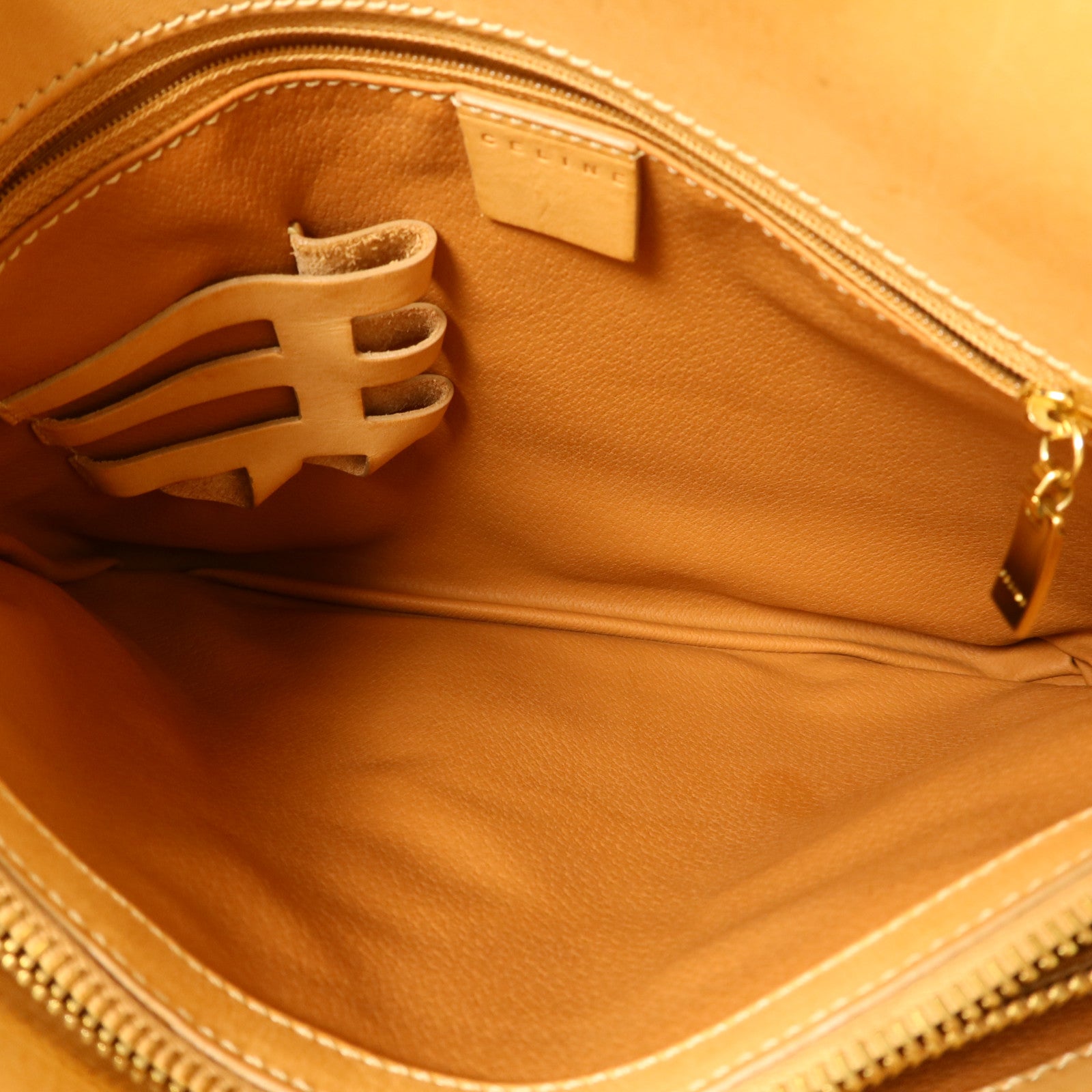 CELINE 塗層帆布Handbag金扣手挽袋