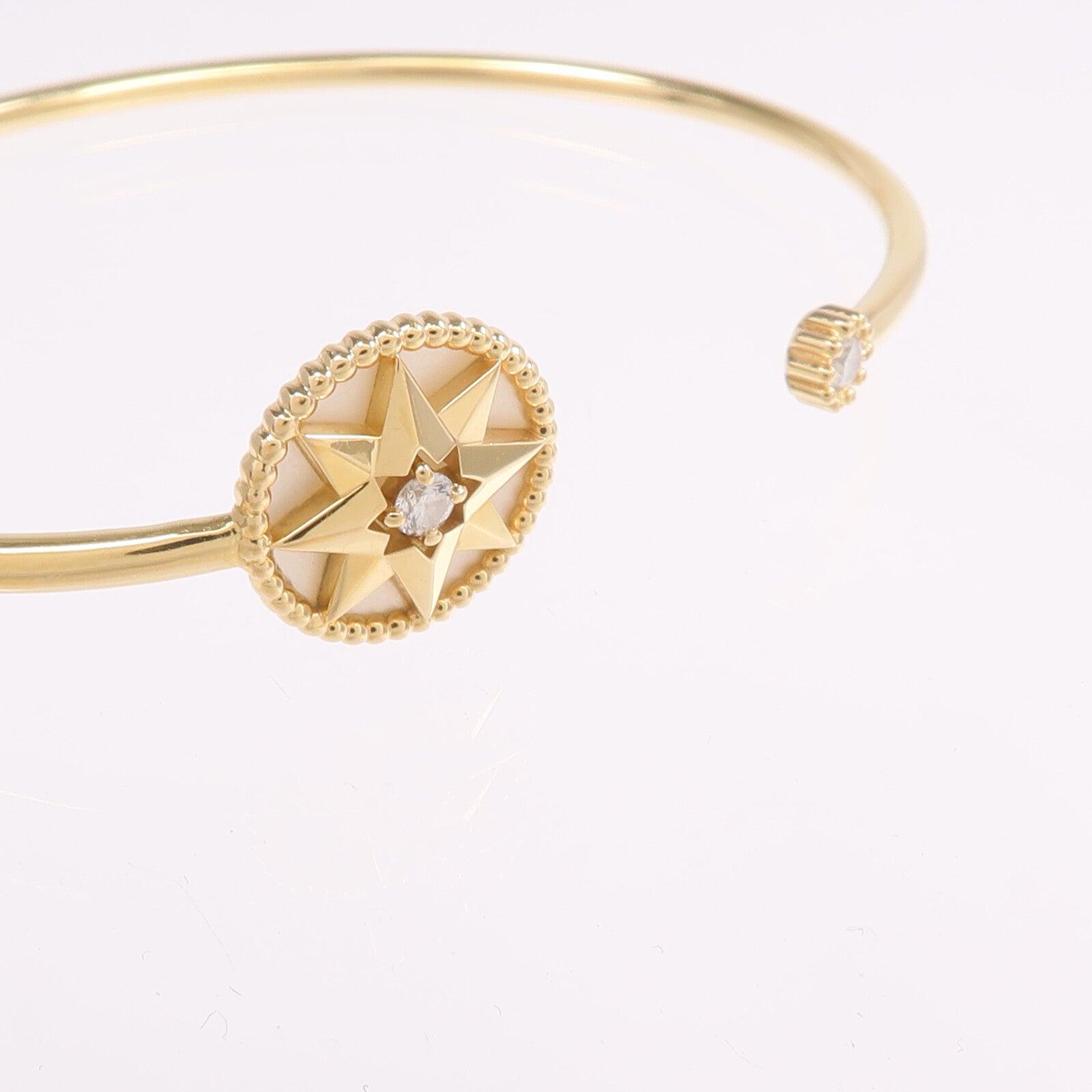 Dior 18K黃金Rose Des Vents Bracelet珍珠母貝/鑽石手鐲