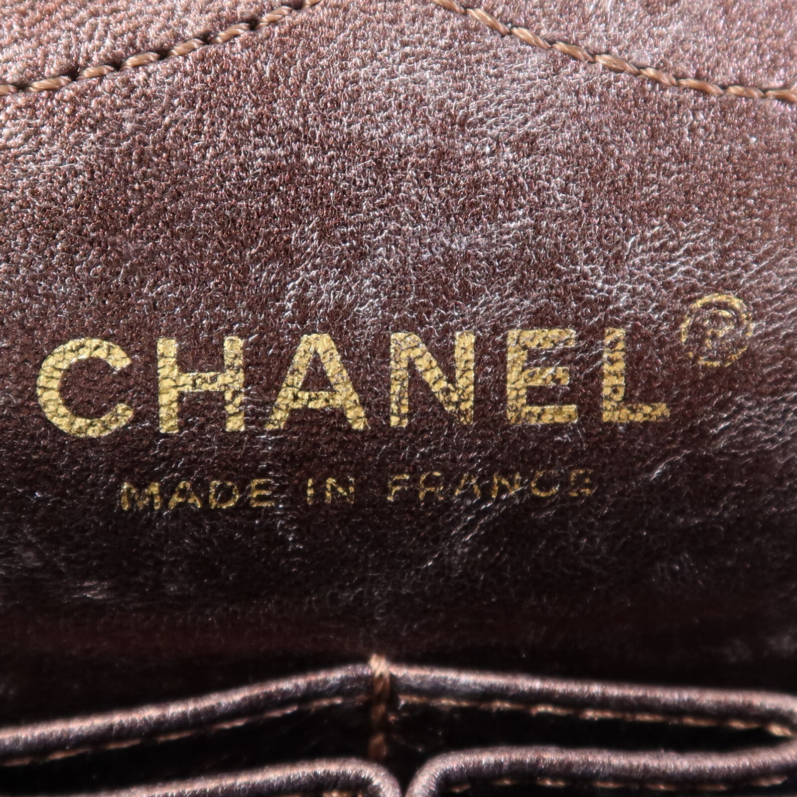 CHANEL 牛皮皮革2.55金扣鏈帶肩背袋