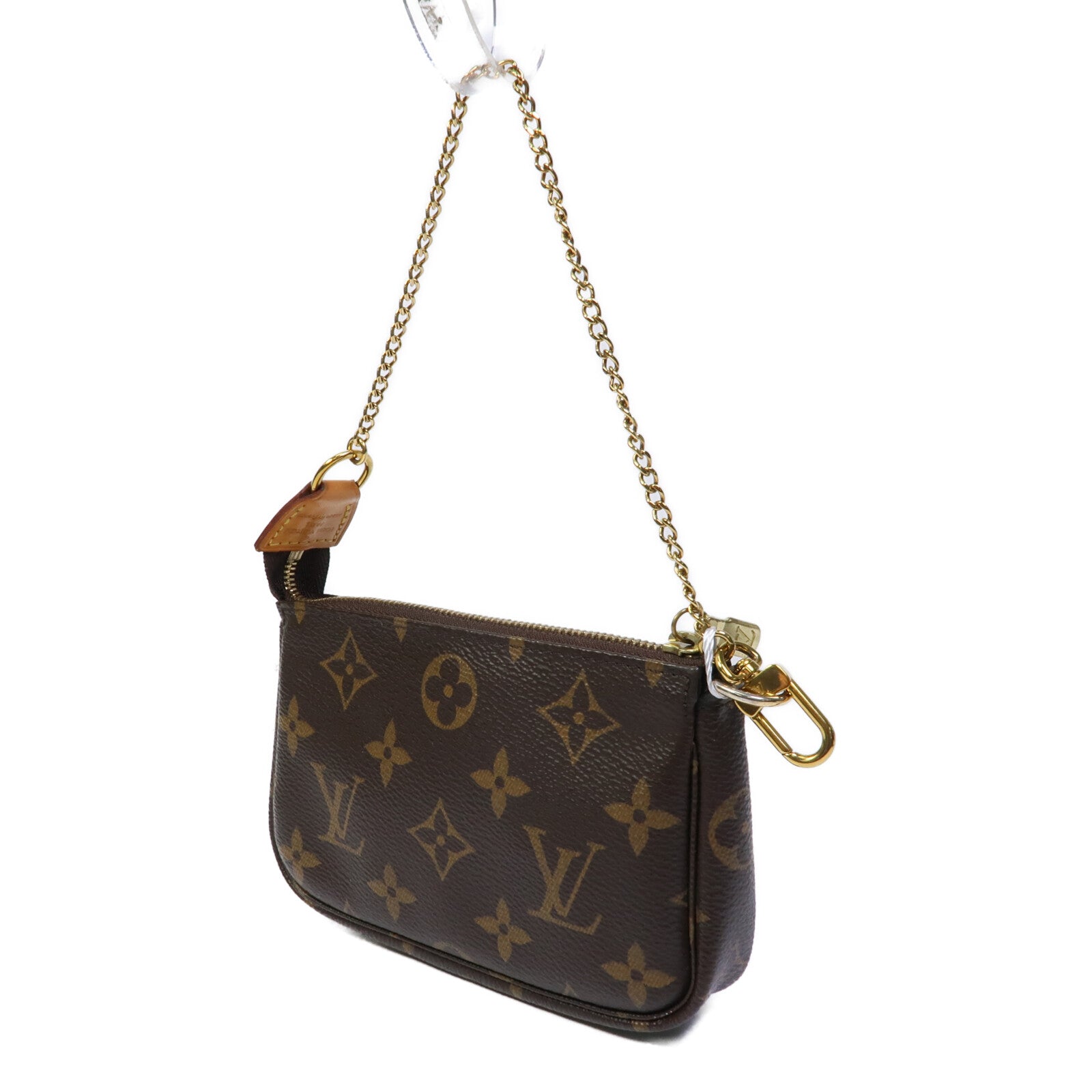 LOUIS VUITTON Monogram Mini Pochette Accessoires鏈帶手挽袋