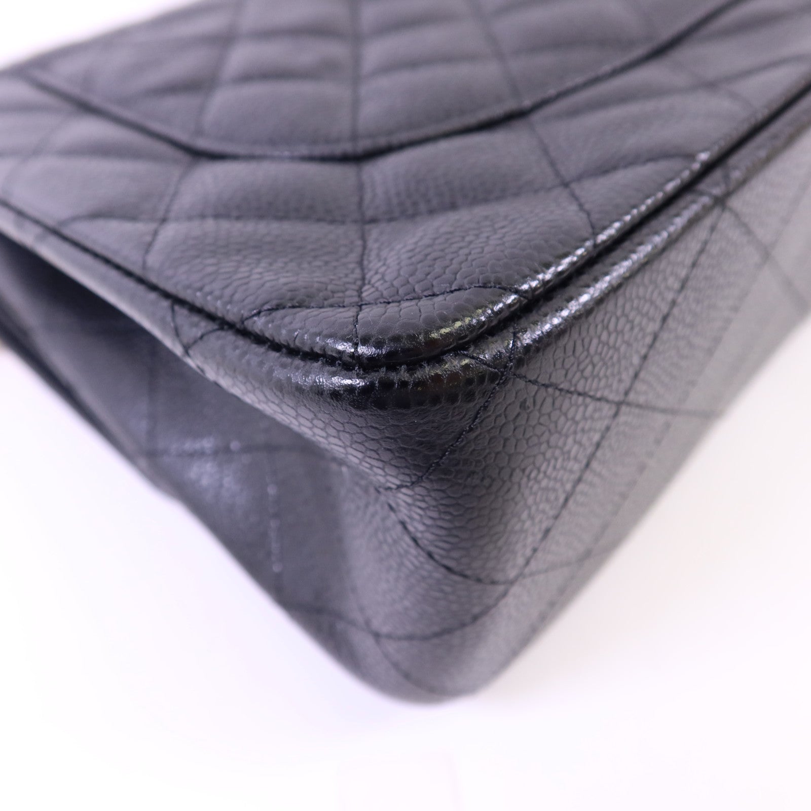 CHANEL 牛皮皮革Large Classic金扣鏈帶肩背袋