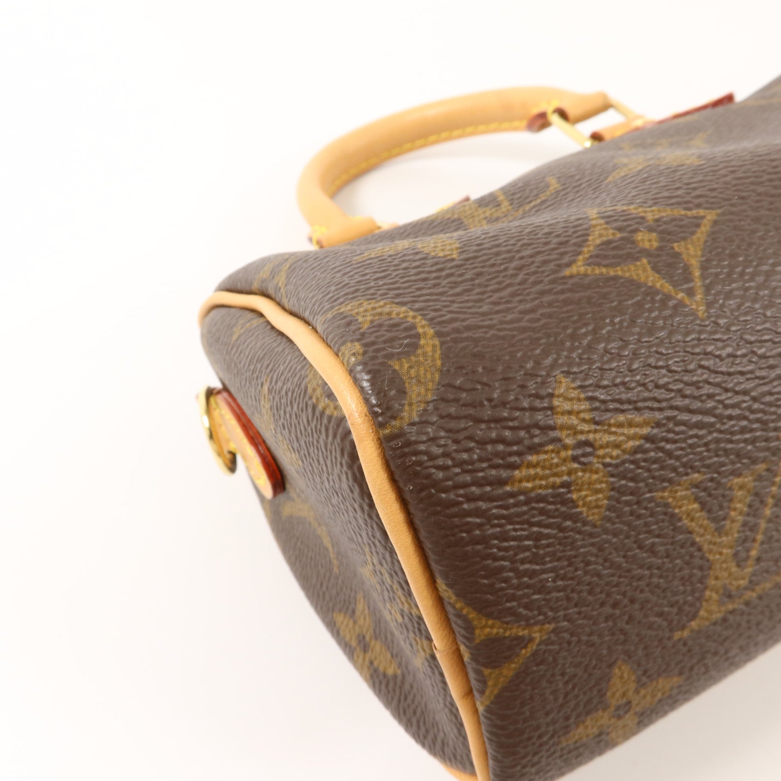 LOUIS VUITTON Monogram Nano Speedy金扣手挽肩背兩用袋