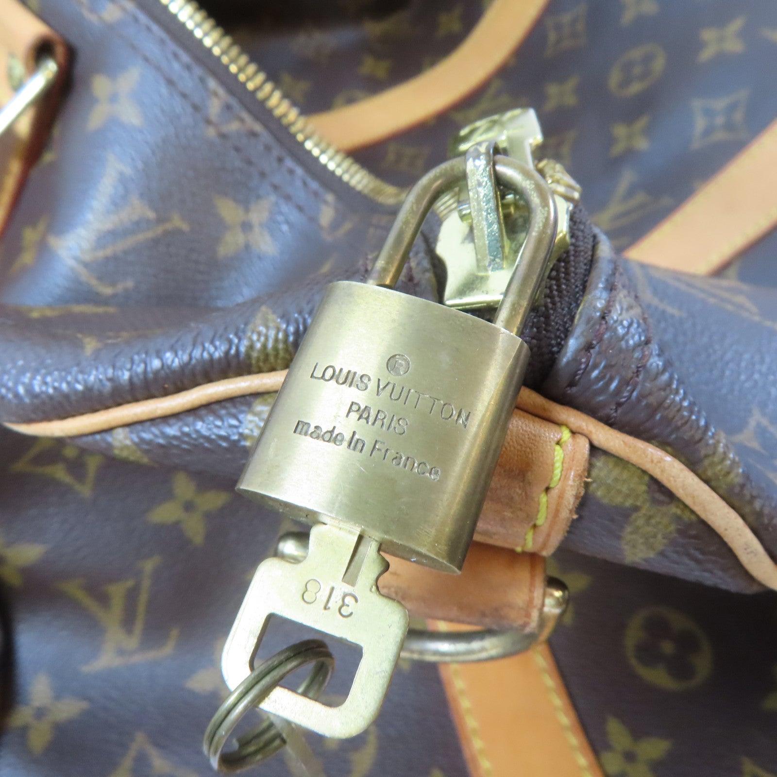 LOUIS VUITTON Monogram Keepall Bandouliere 50 Travel Bag金扣手挽肩背兩用袋啡色