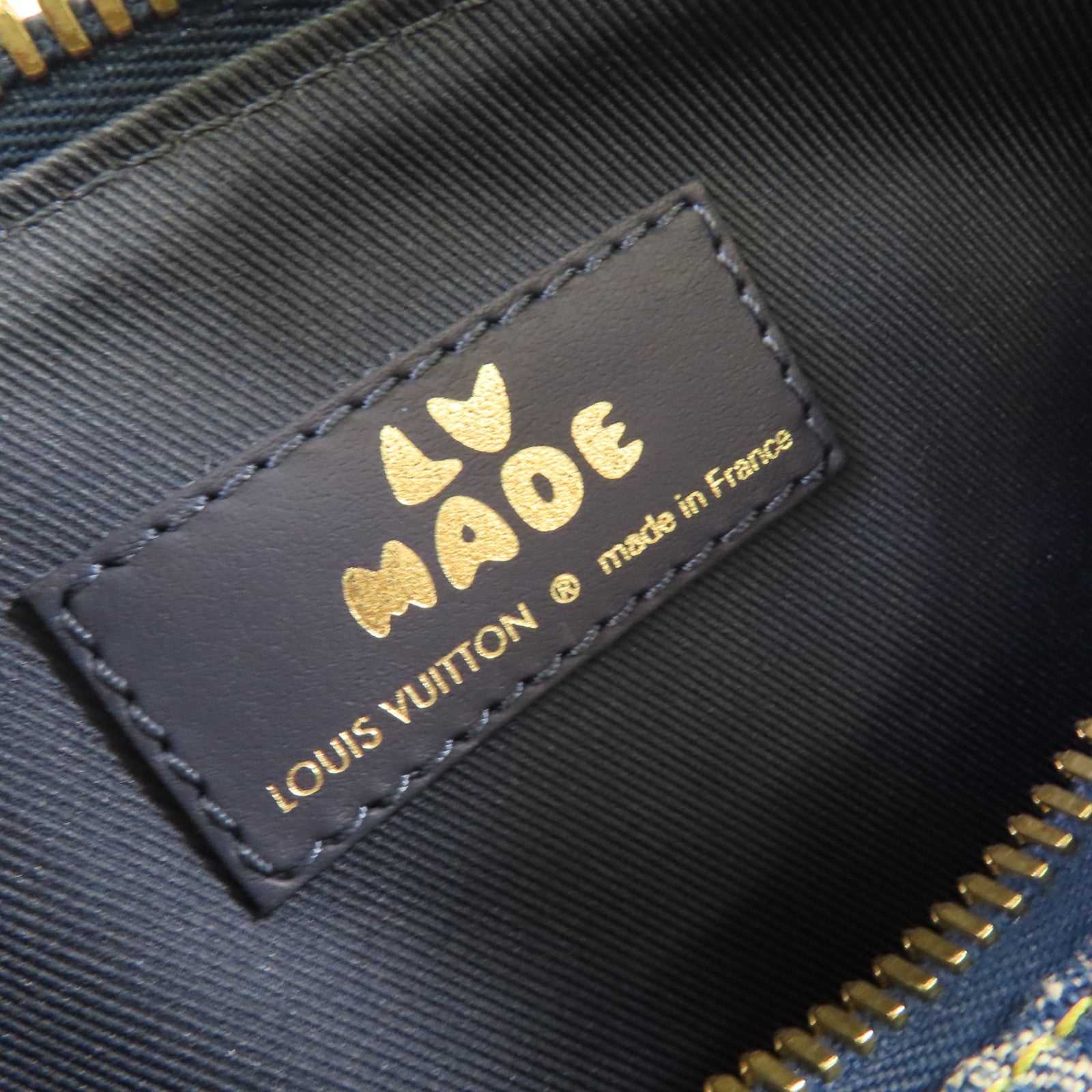 LOUIS VUITTON Monogram Denim Nigo Keepall XS Bag金扣手挽肩背兩用袋藍色