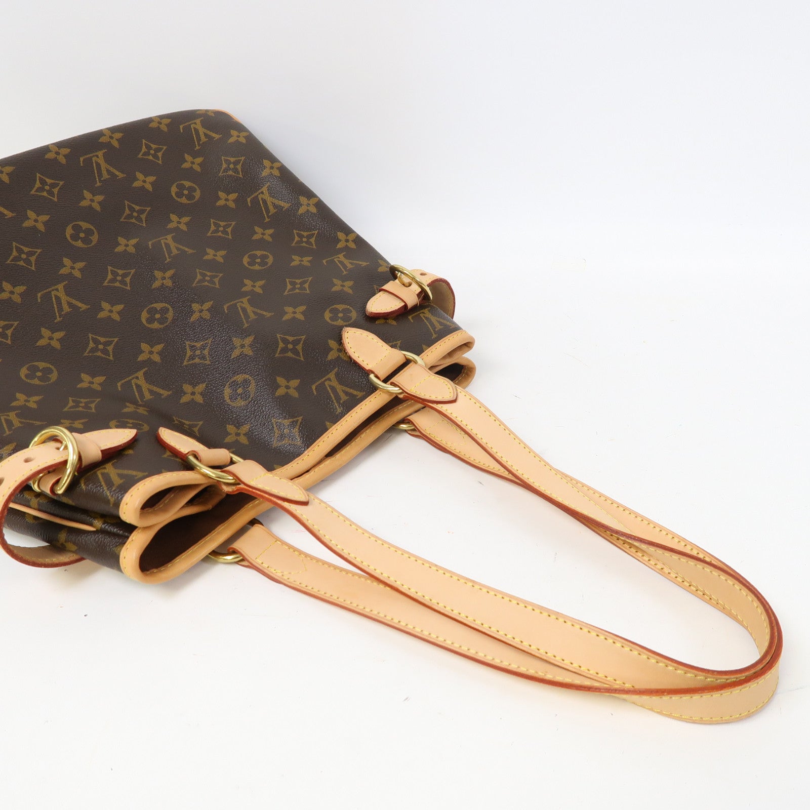 LOUIS VUITTON Monogram Batignolles金扣手挽袋啡色
