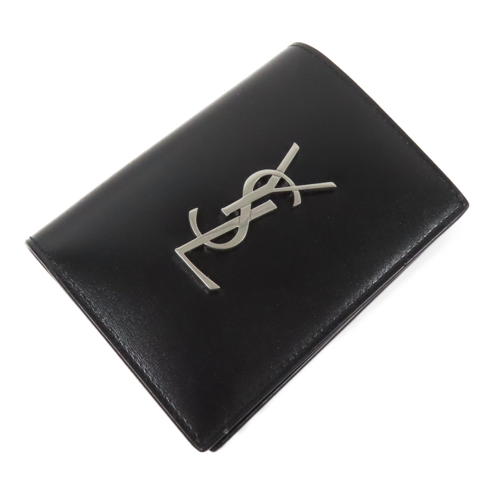 SAINT LAURENT 皮革Card Case銀扣卡片套