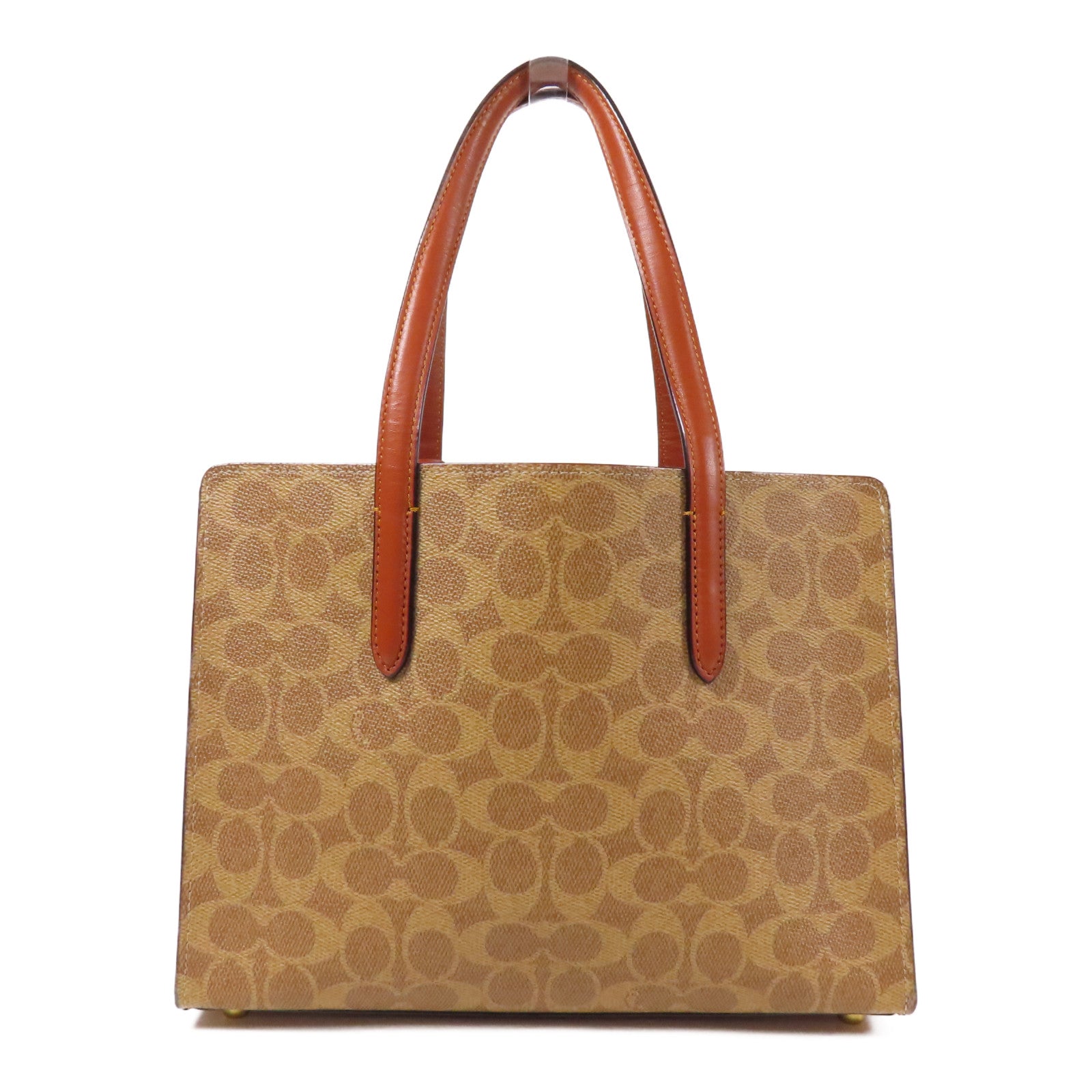 COACH 塗層帆布Shoulder Bag金扣手挽肩背兩用袋