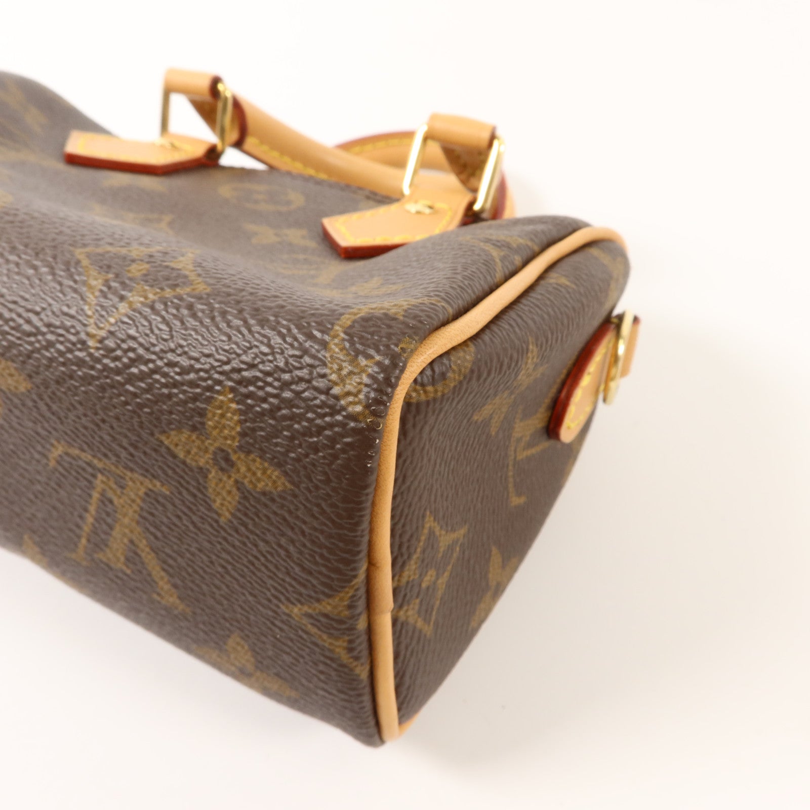 LOUIS VUITTON Monogram Nano Speedy金扣手挽肩背兩用袋